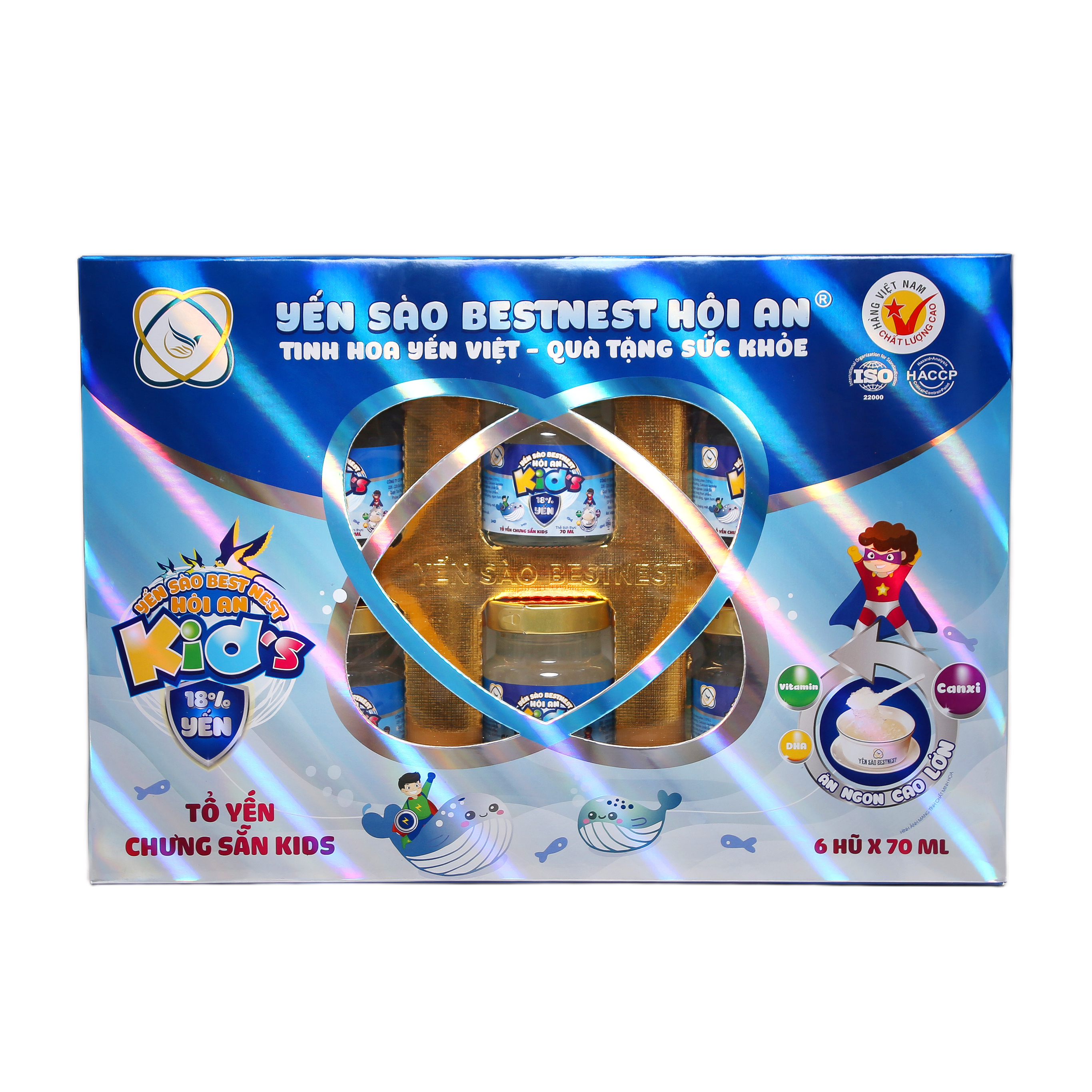 Lốc 6 hũ Tổ yến chưng sẵn BESTNEST HỘI AN 18% Kid - Phân phối chính hãng