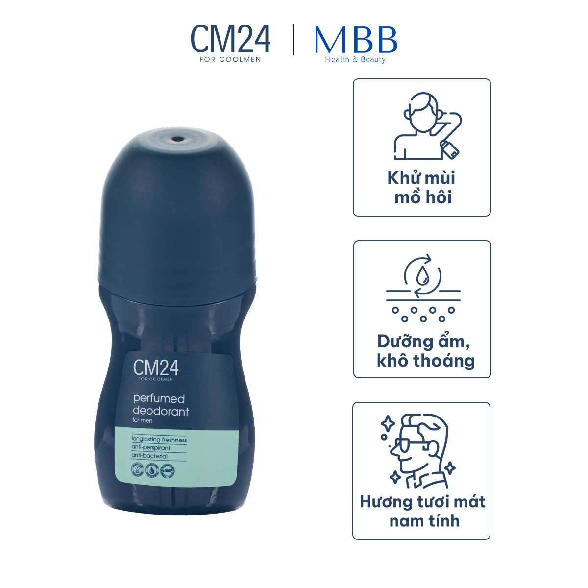 Lăn khử mùi nam hương nước hoa CM24 50ml - Phân phối chính hãng