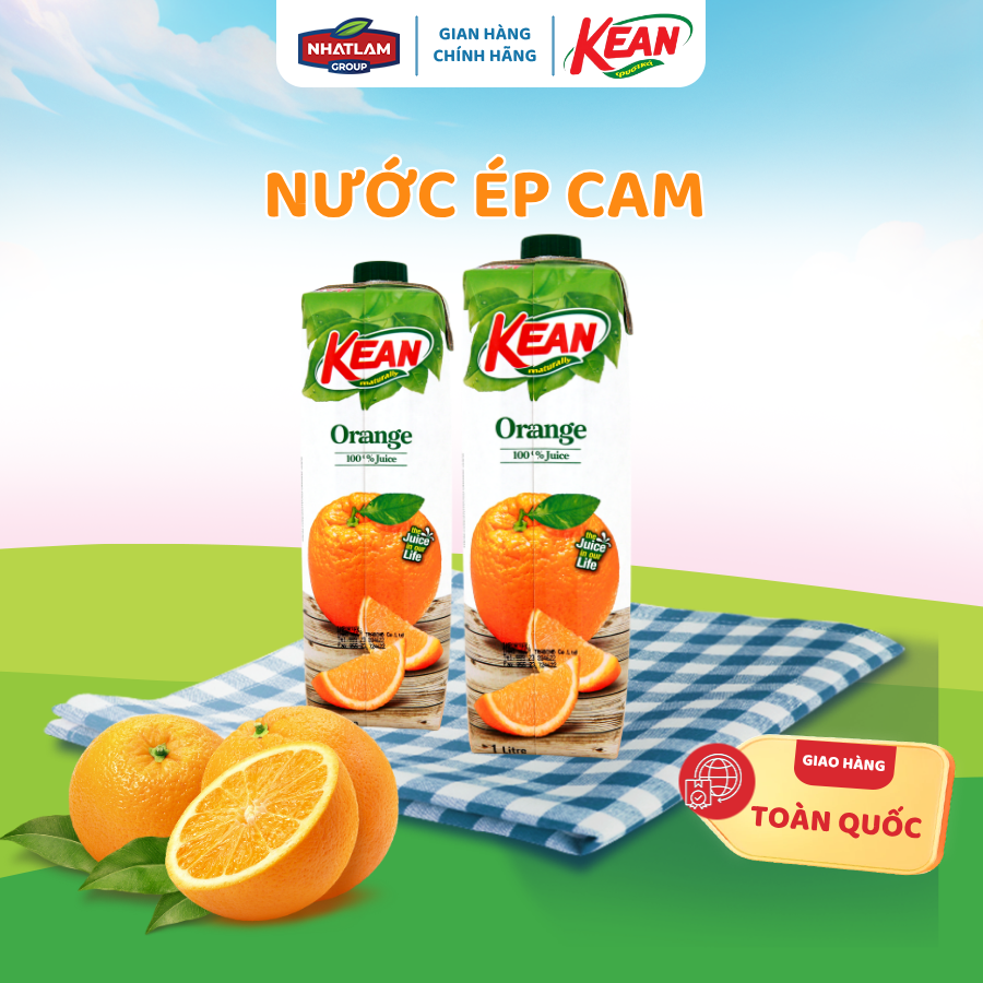Combo 2 Nước Ép Cam Kean 100% Nguyên Chất – Nhập Khẩu Đảo Síp, Giàu Vitamin C