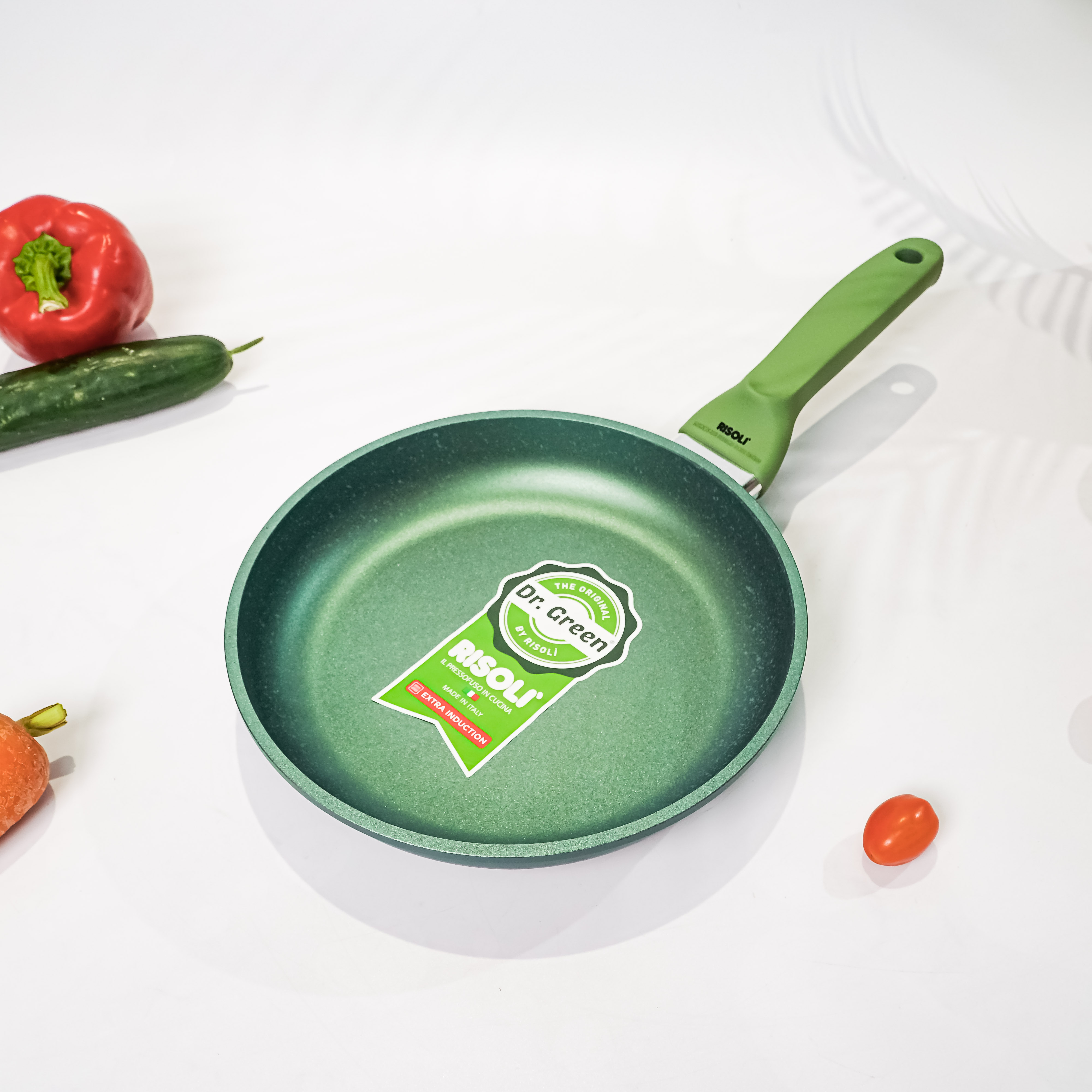 CHẢO CHỐNG DÍNH DR.GREEN® EXTRA INDUCTION - Model: CHAORisoli-00103DRIN/24