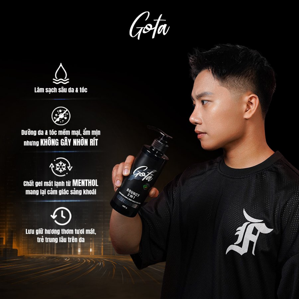 Sữa tắm Gội 2in1 Hương Nước Hoa Gota Bouncy 480g - 2