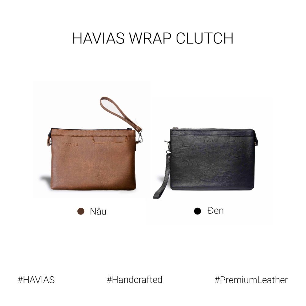 Túi da cầm tay Clutch WRAP HAVIAS-duoc-ban-tai-Droppiimart