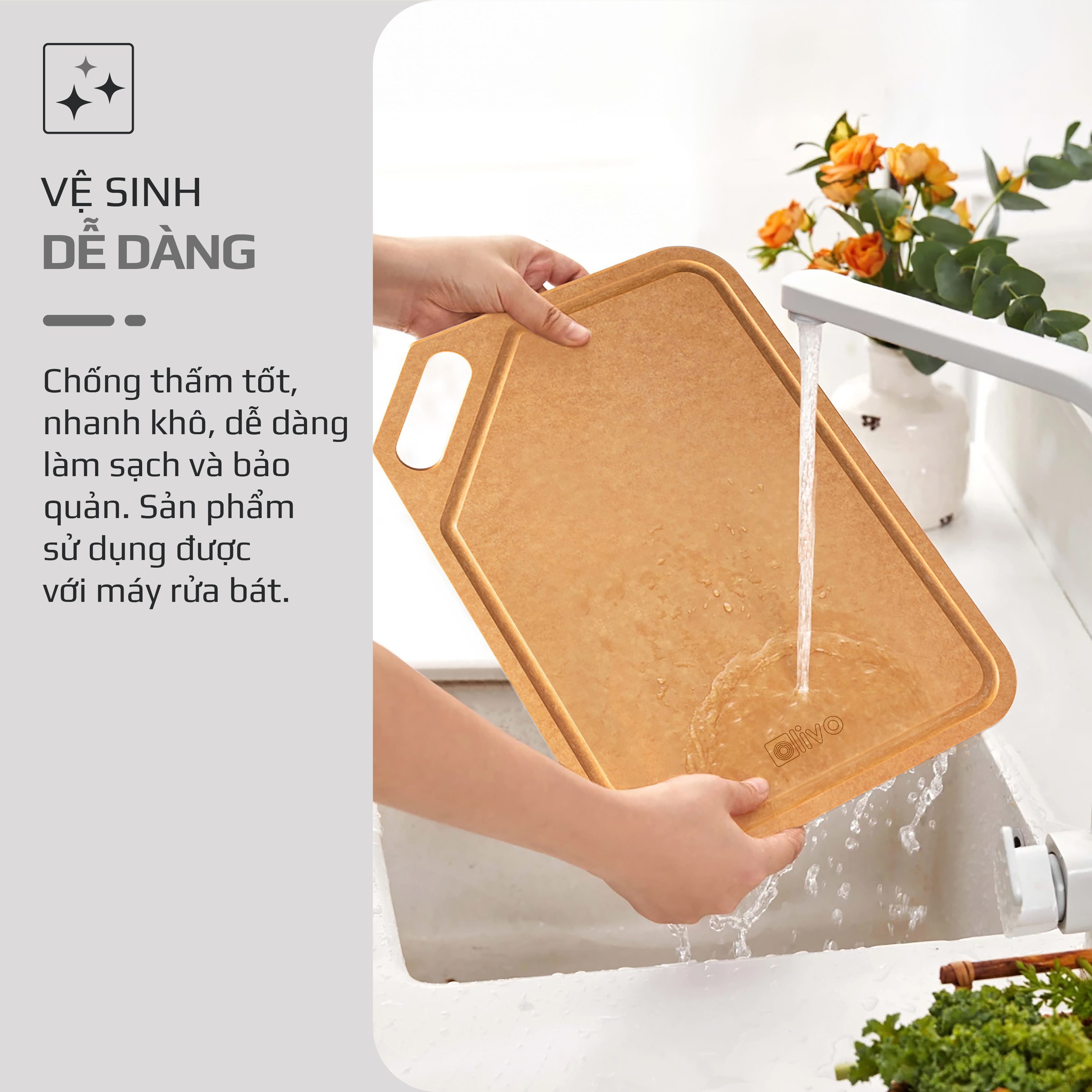 Thớt sợi gỗ OLIVO Wood Fiber - OLIVO K37