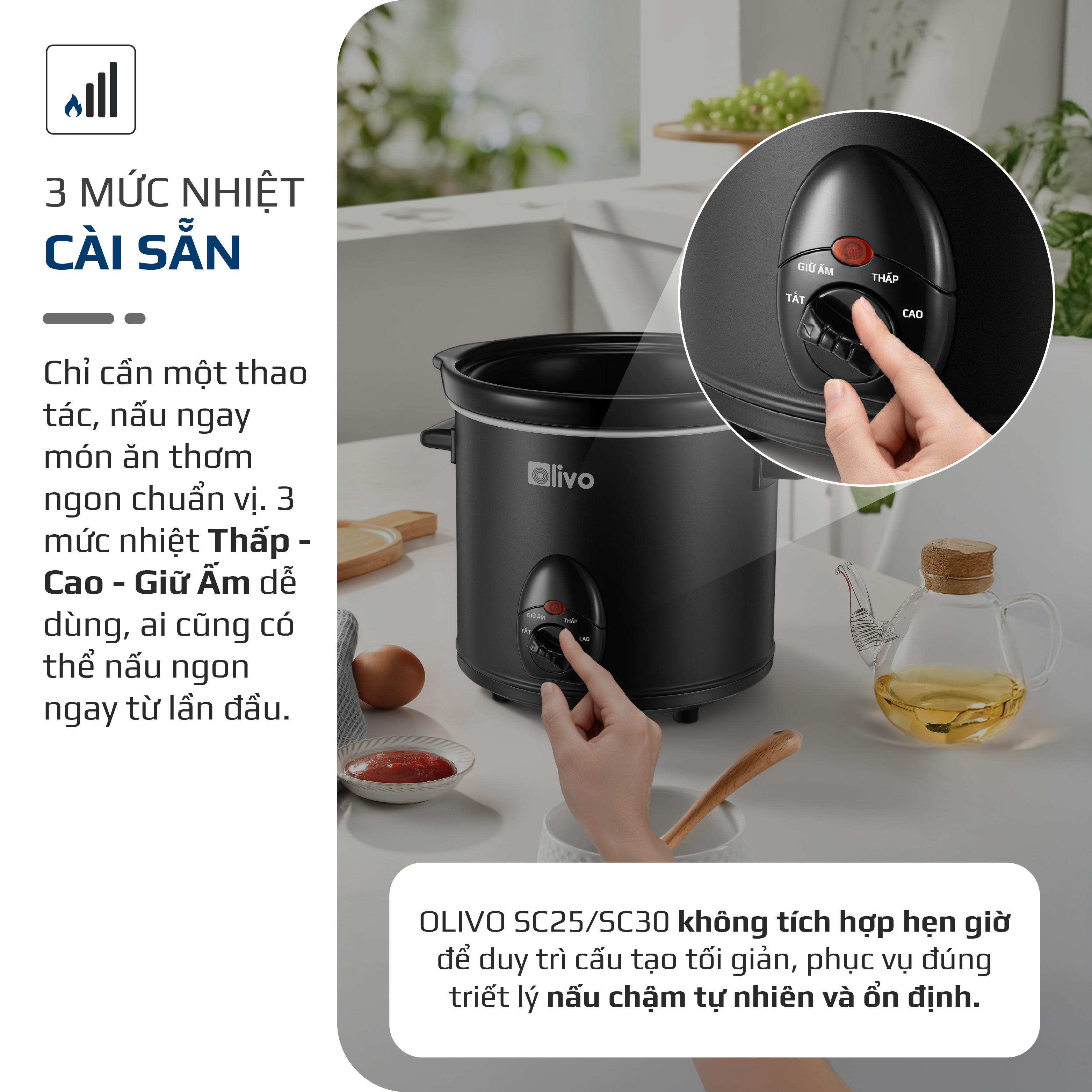 Nồi nấu chậm OLIVO SC30 - 4