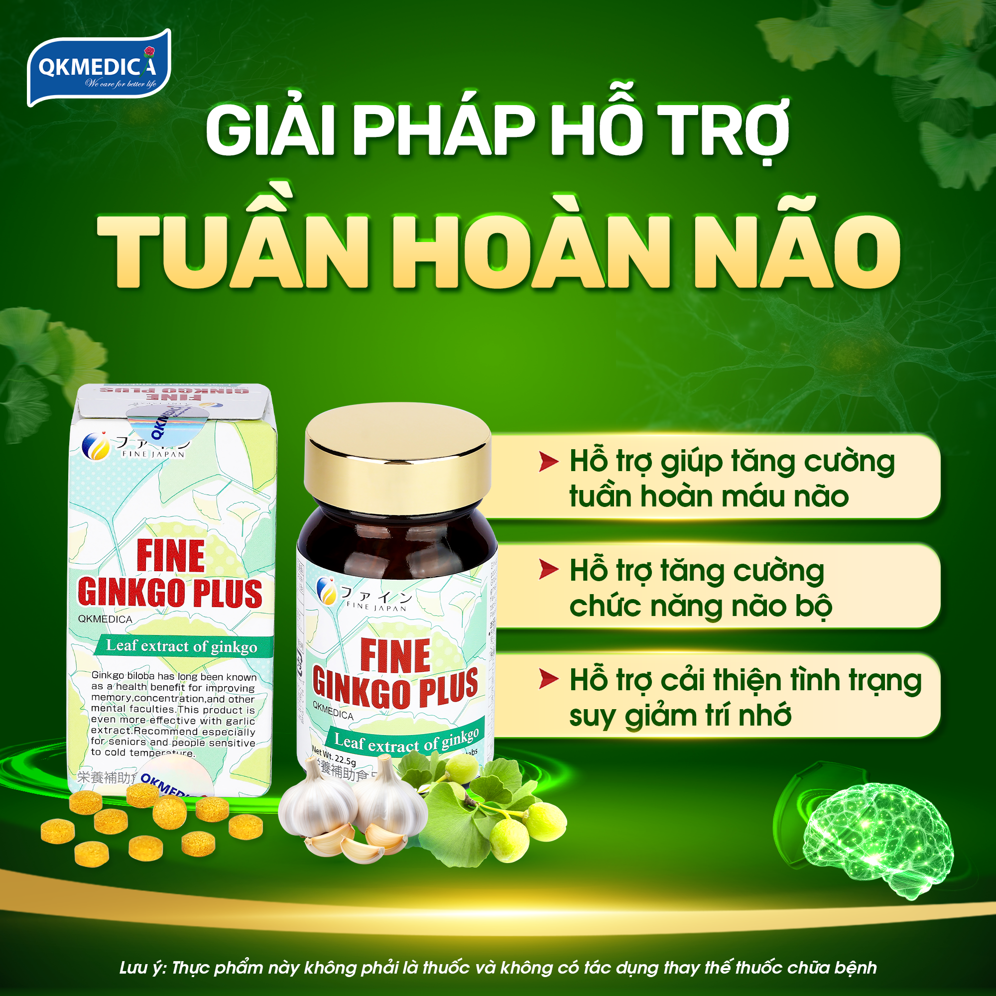 Thực phẩm bảo vệ sức khỏe Fine Ginkgo Plus (hộp 150 viên) - 2