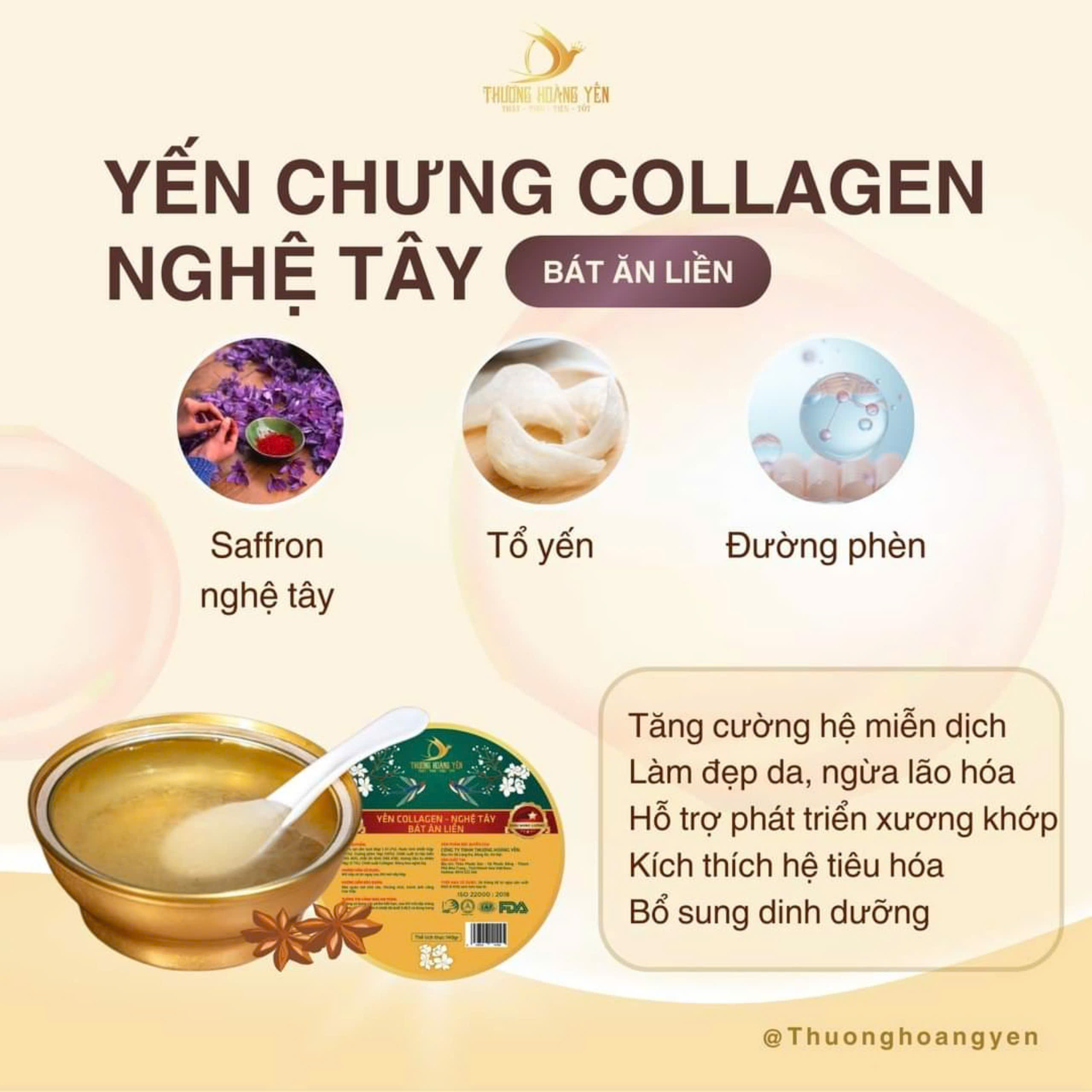 SET 6 Yến chưng Ăn liền mix vị Đặc biệt - THƯỢNG HOÀNG YẾN 140gr