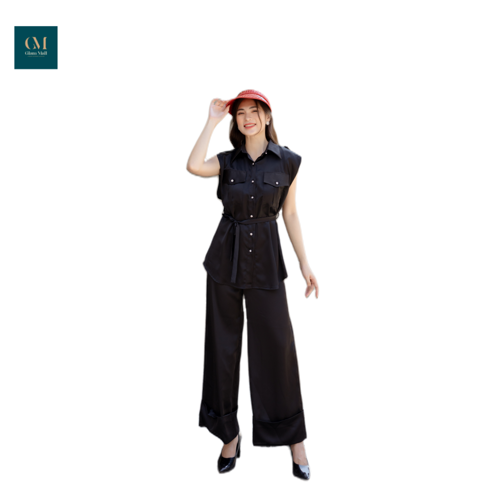 Set doris áo sơ mi lụa túi vuông-duoc-ban-tai-PL Home & Health Store