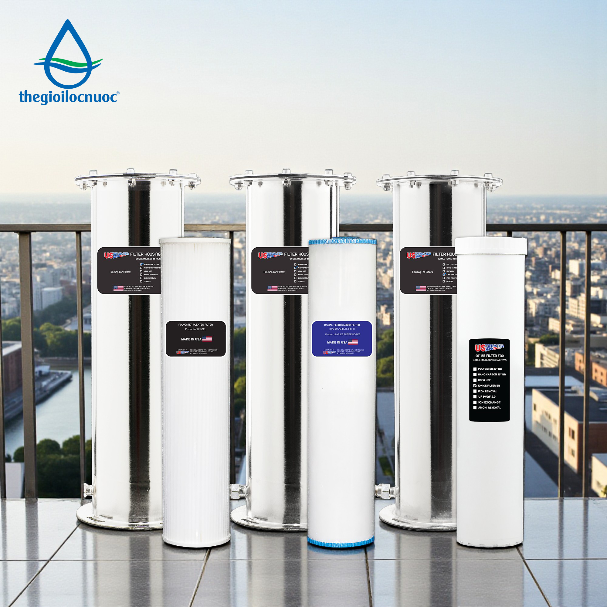 Bộ lọc tổng Mỹ USTOPWATER, model: Delux-1-US - 3