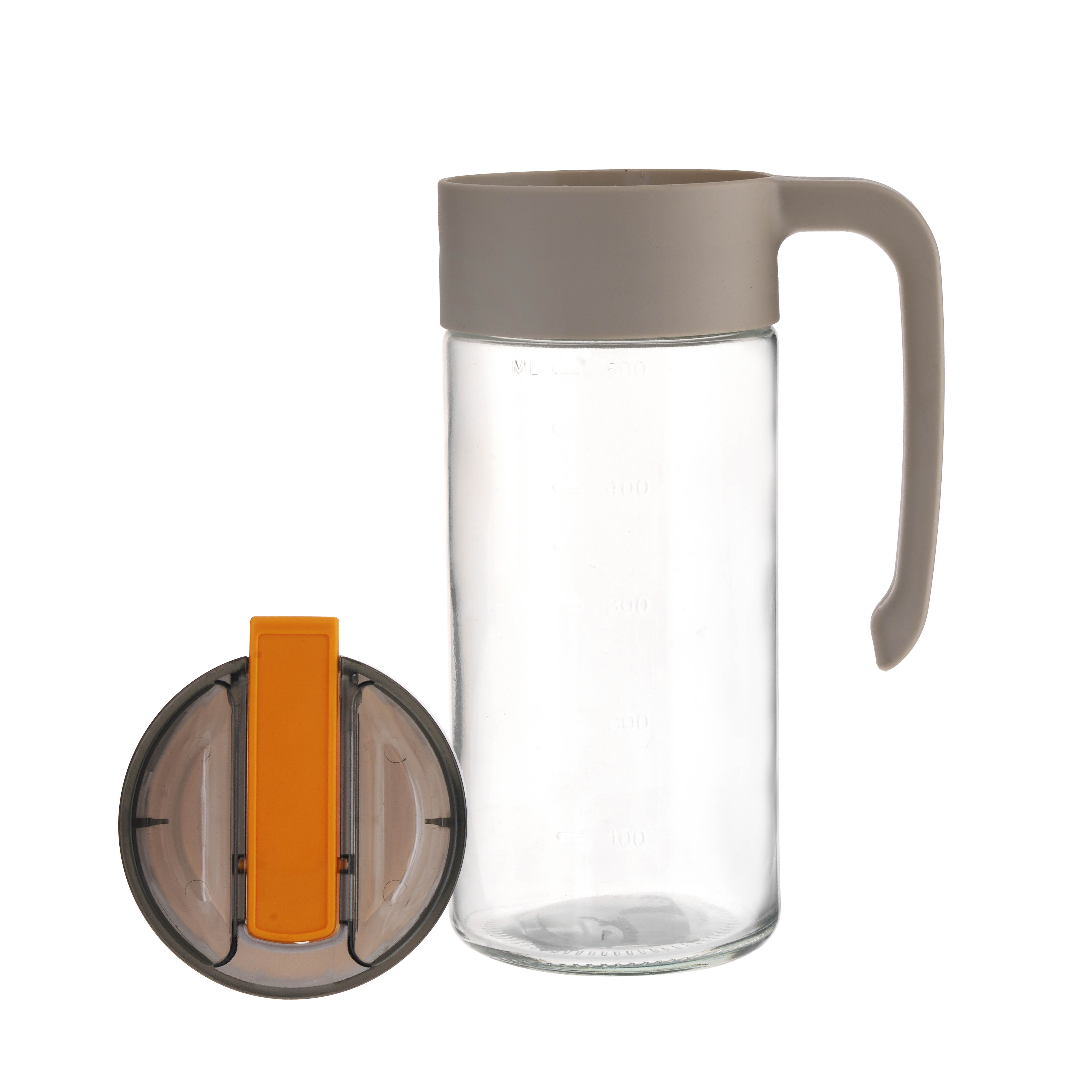 Bình dầu thủy tinh tự mở nắp có tay cầm màu ngẫu nhiên dung tích 560ml_376069