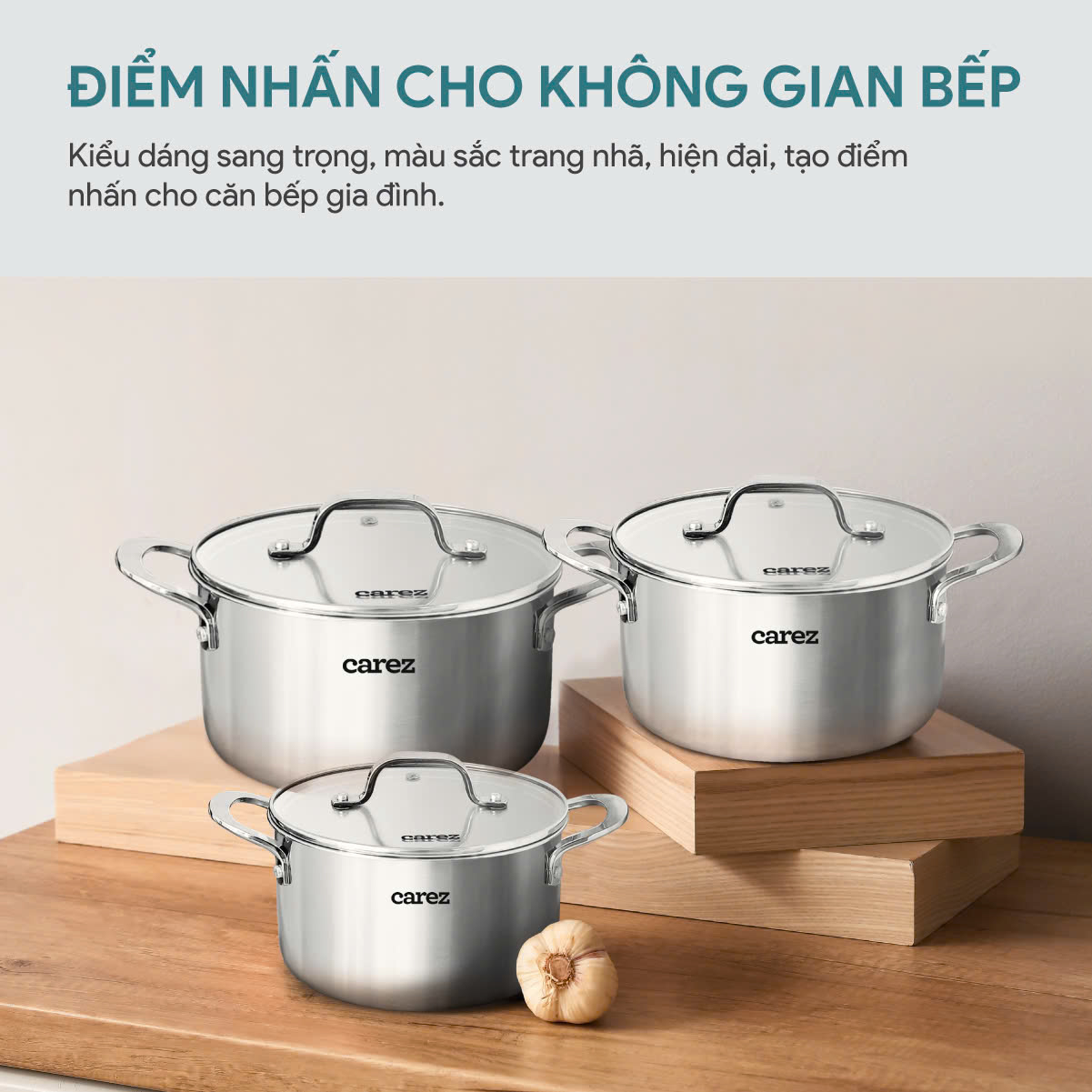 Nồi inox cao cấp Carez CPC871SI24SN kích cỡ 24cm