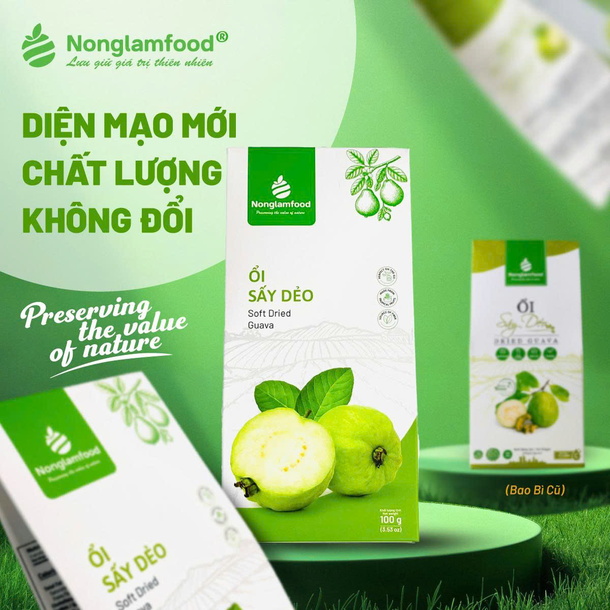 Ổi sấy dẻo Nonglamfood - Hộp 100g
