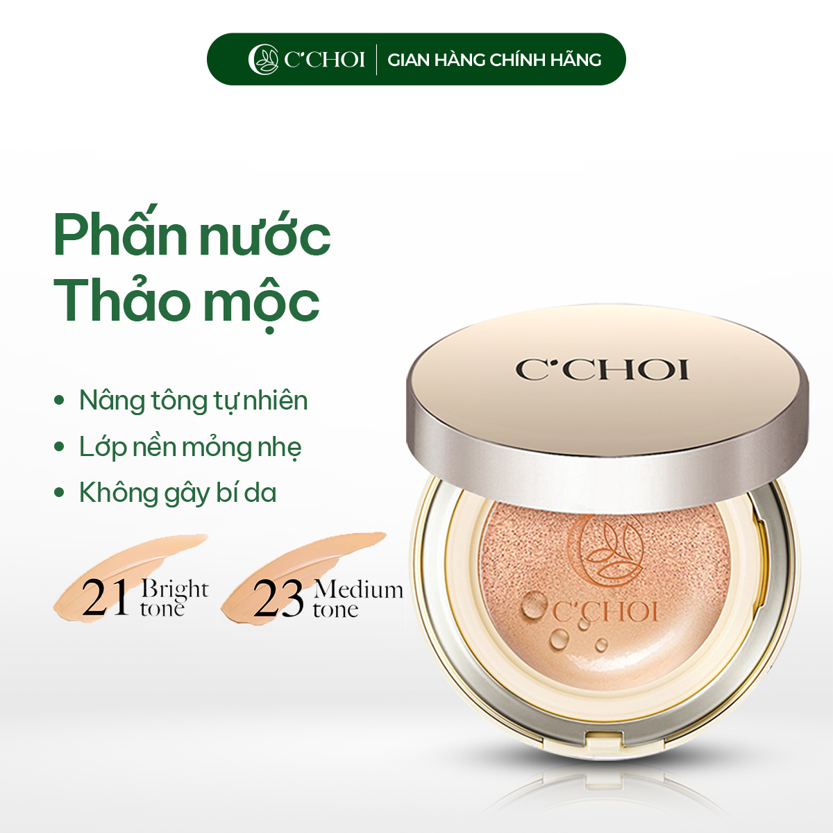Phấn nước C'Choi Herbal DD Cushion - Phân phối chính hãng