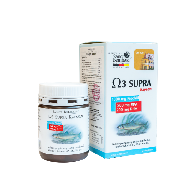 Viên uống Omega 3 SUPRA hỗ trợ giảm mỡ máu tốt cho tim mạch, não bộ, thị lực (hộp 30 viên) - Phân phối chính hãng