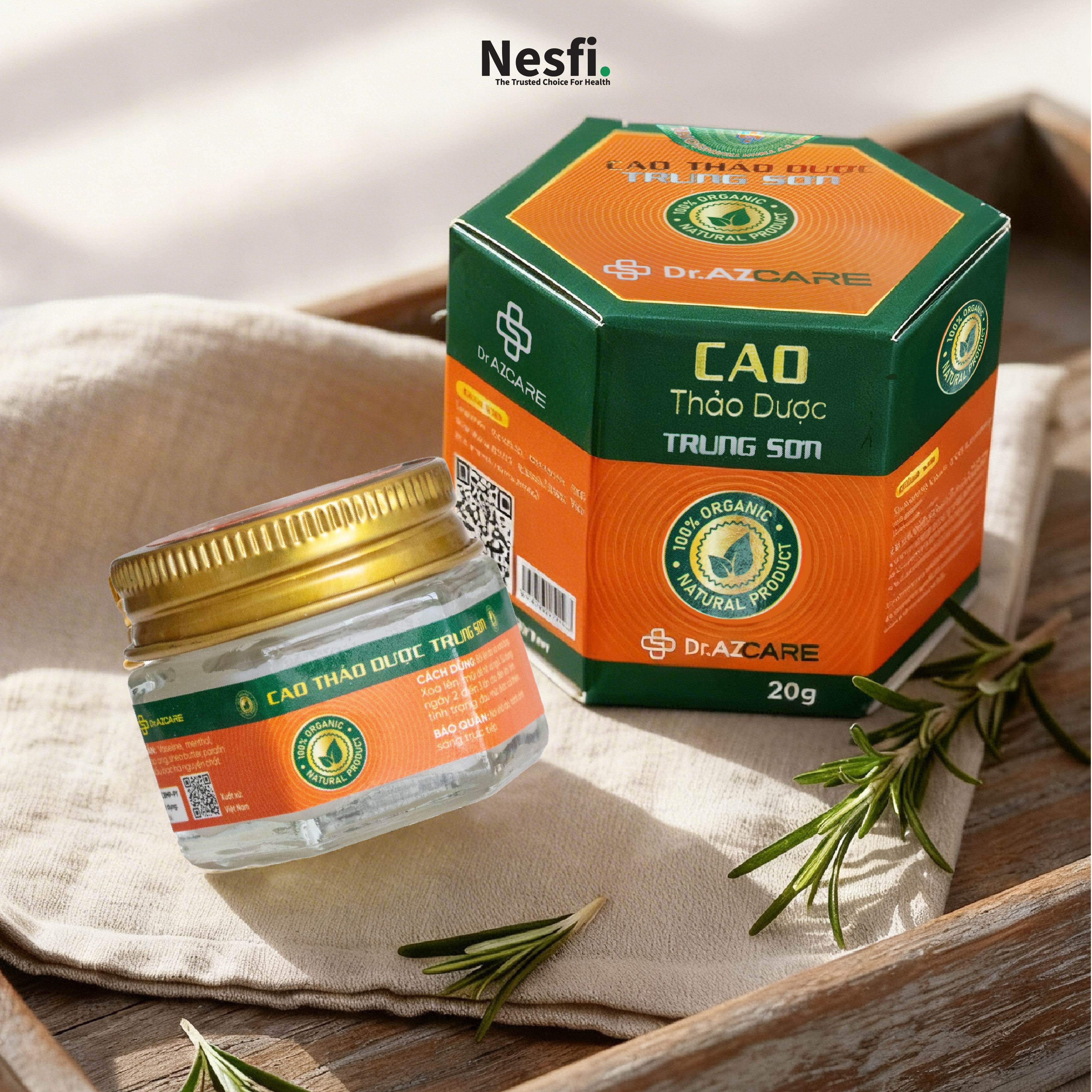 Cao thảo dược Trung Sơn H/20g  (Hỗ trợ cải thiện đau nhức xương khớp, bong gân, đau cơ, mỏi vai gáy)