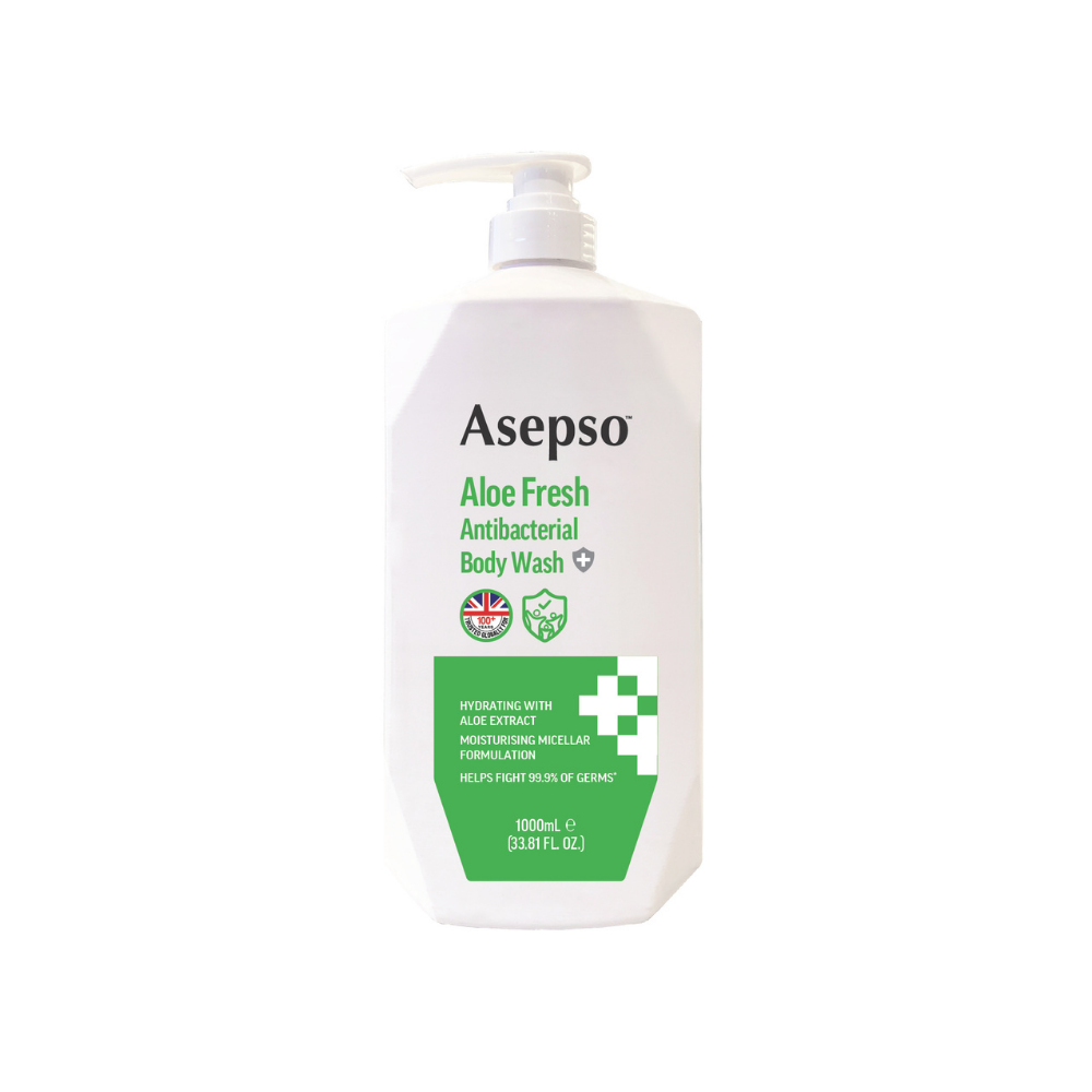 Sữa tắm kháng khuẩn ASEPSO sạch sâu cấp ẩm Chiết Xuất Nha Đam 1000 ml