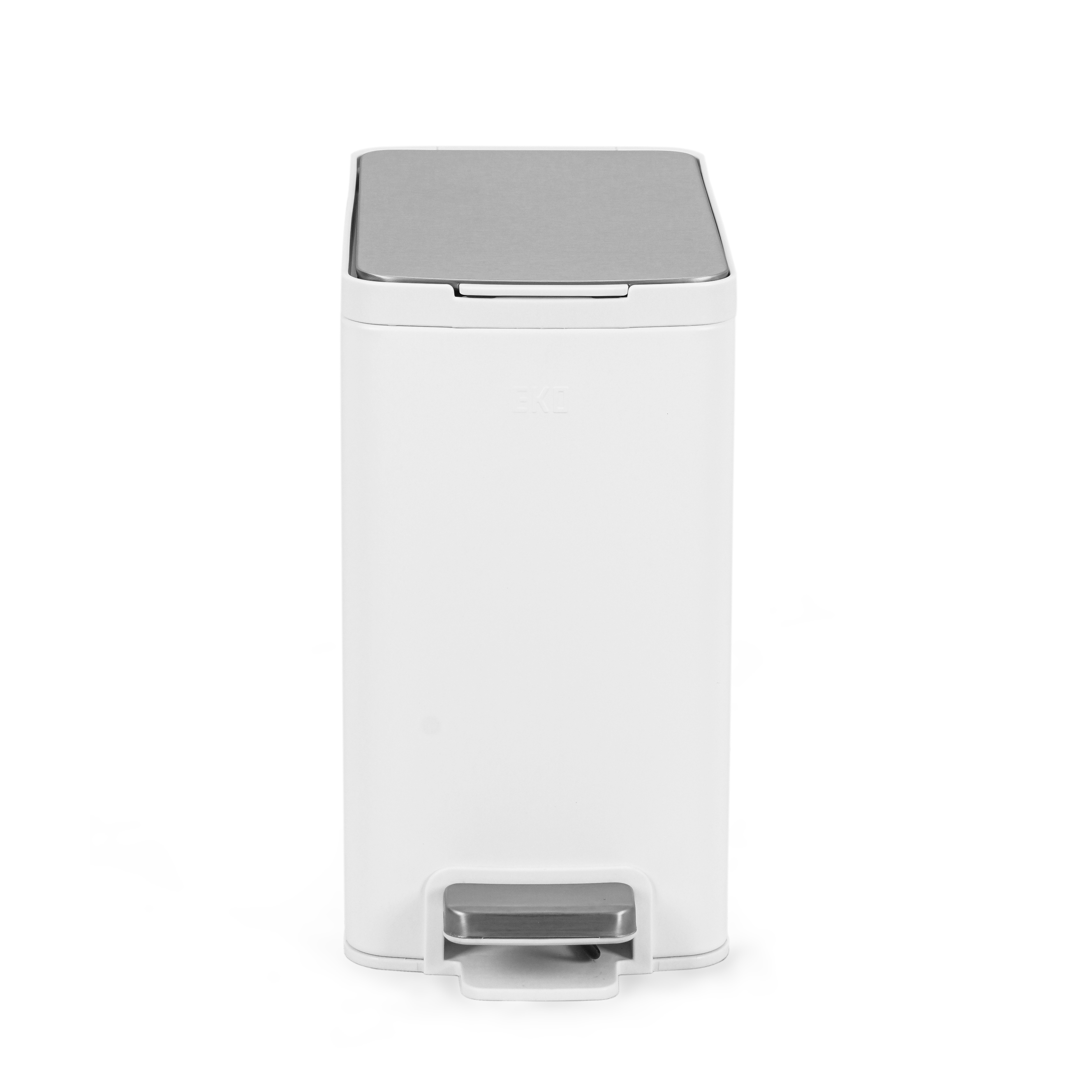 Thùng rác inox 8L nắp bật, chống ồn Eko - Trắng_384620 - 3