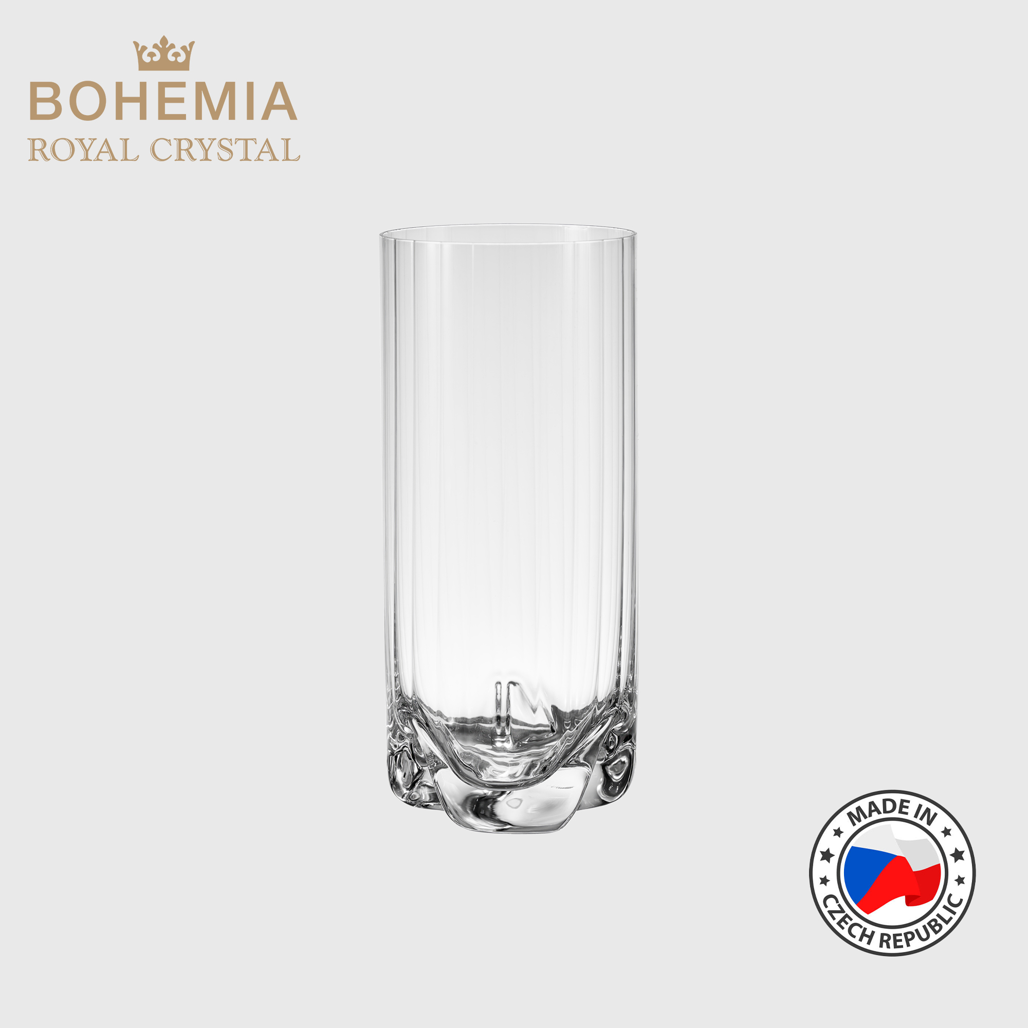 Ly uống nước pha lê 470ml Bohemia Royal Crystal Set 6 ly - MODEL: Barware Trio Waterfall 470ml
