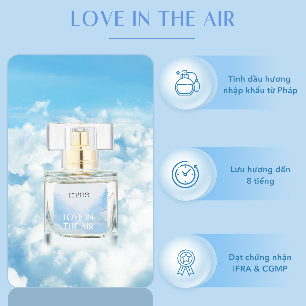 Nước hoa nữ Mine Love In The Air lưu hương 6-8h 30ml
