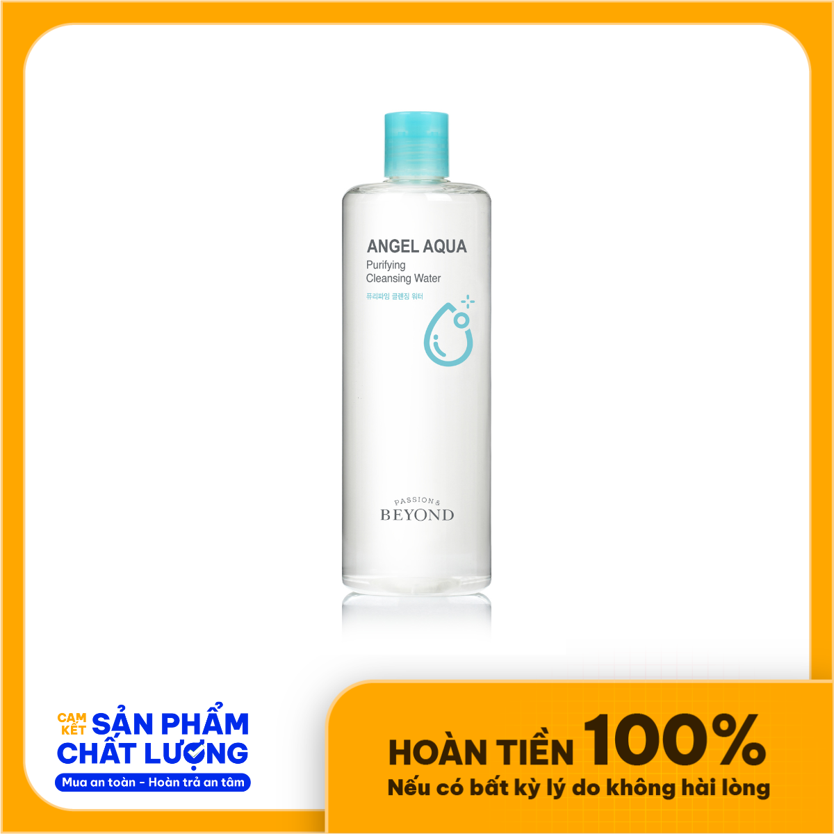 Nước tẩy trang dịu nhẹ Thuần chay BEYOND Angel Aqua Purifying Cleansing Water 500ml (BEYOND ANGEL AQUA PURIFYING CLEANSING WATER)-duoc-ban-tai-Siêu Thị Ánh Nguyệt