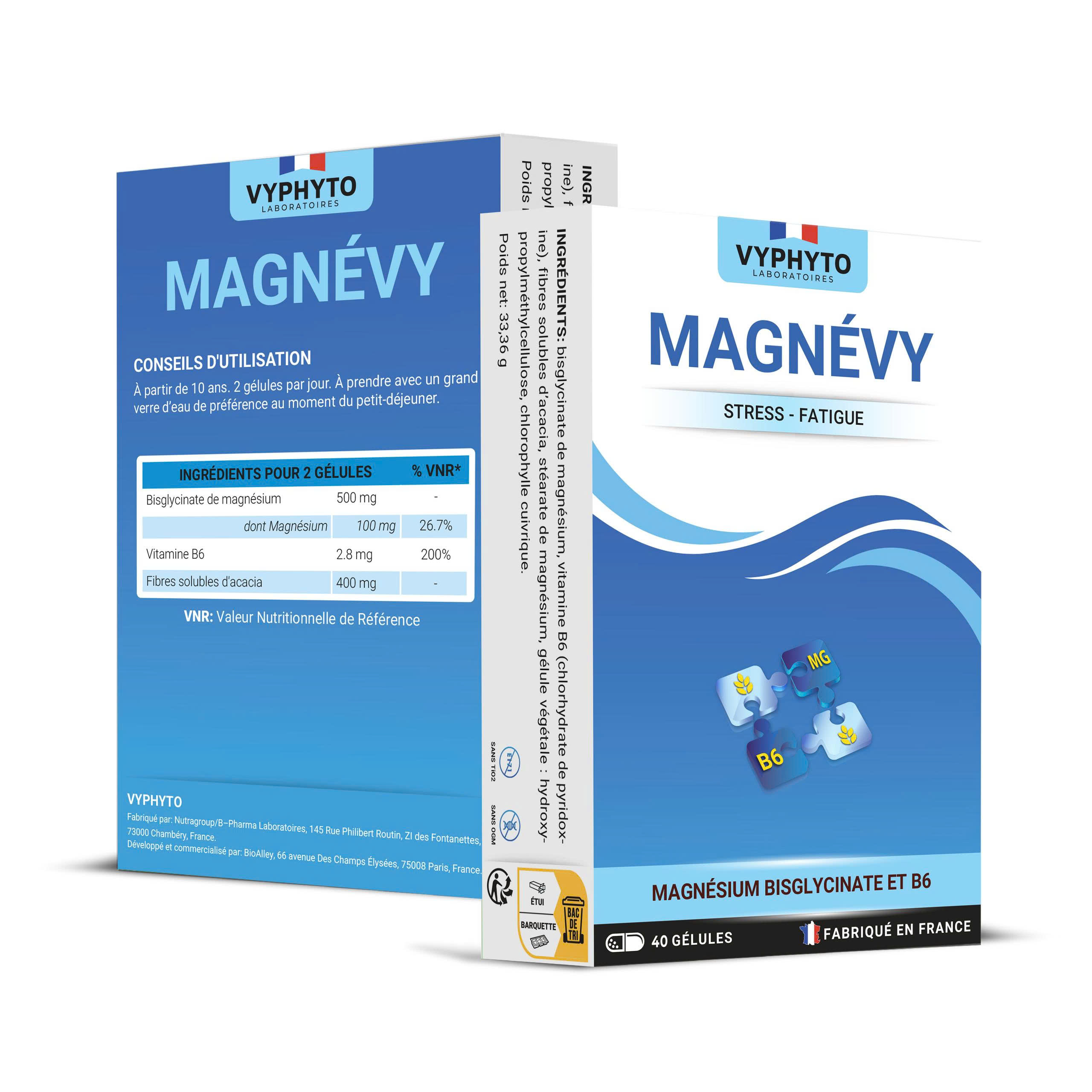 Thực phẩm bảo vệ sức khỏe MAGNÉVY hỗ trợ bổ sung magie và vitamin B6 cho cơ thể - Phân phối chính hãng