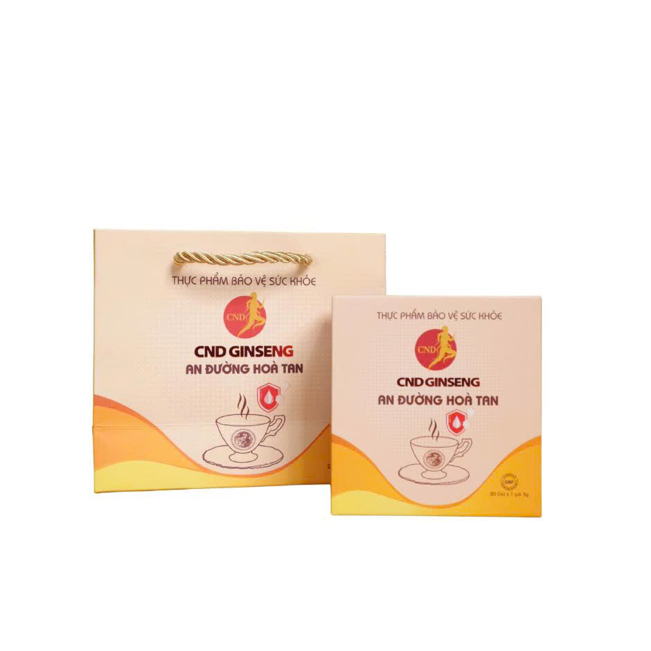 An Đường Hoà Tan CND GINSENG - Hỗ trợ cải thiện chỉ số đường huyết ( kèm túi ) - Phân phối chính hãng