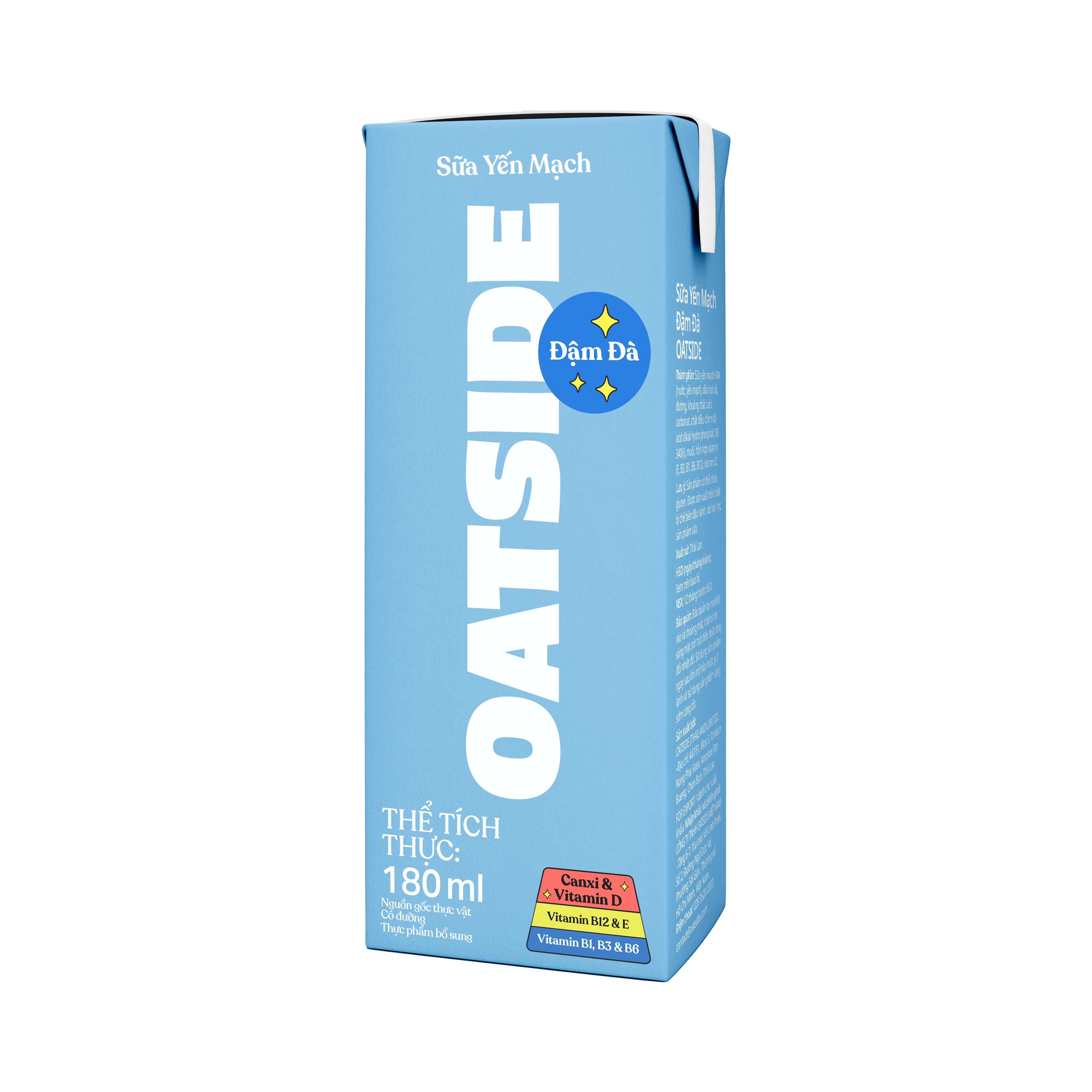 Sữa yến mạch OATSIDE vị Đậm Đà Deluxe Thùng 24 Hộp 180ml - Phân phối chính hãng