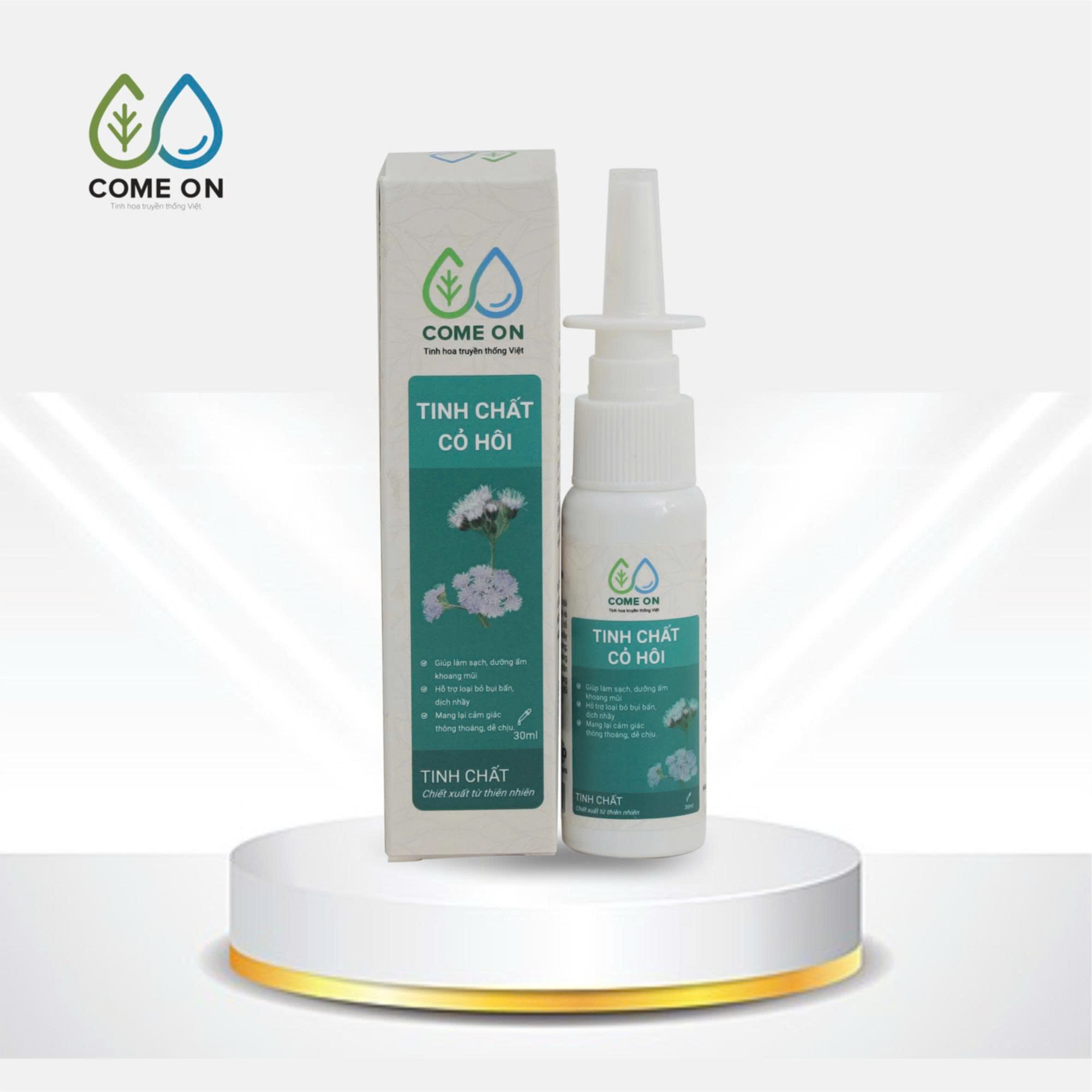 Tinh chất cỏ hôi COME ON làm sạch và dưỡng ẩm khoang mũi 30ml