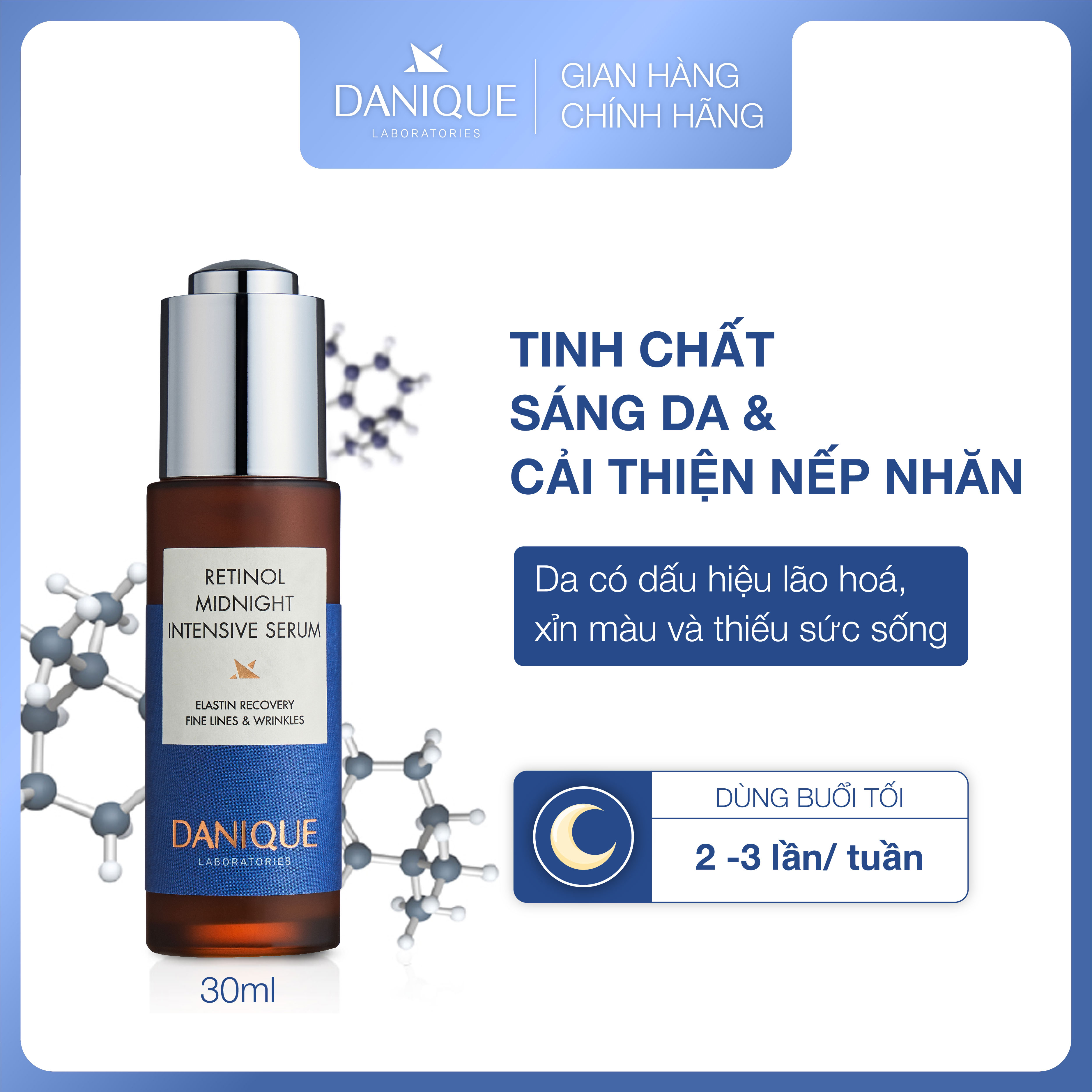 Tinh Chất Sáng Da Và Cải Thiện Nếp Nhăn Danique Retinol Midnight Intensive Serum 30ml - 3