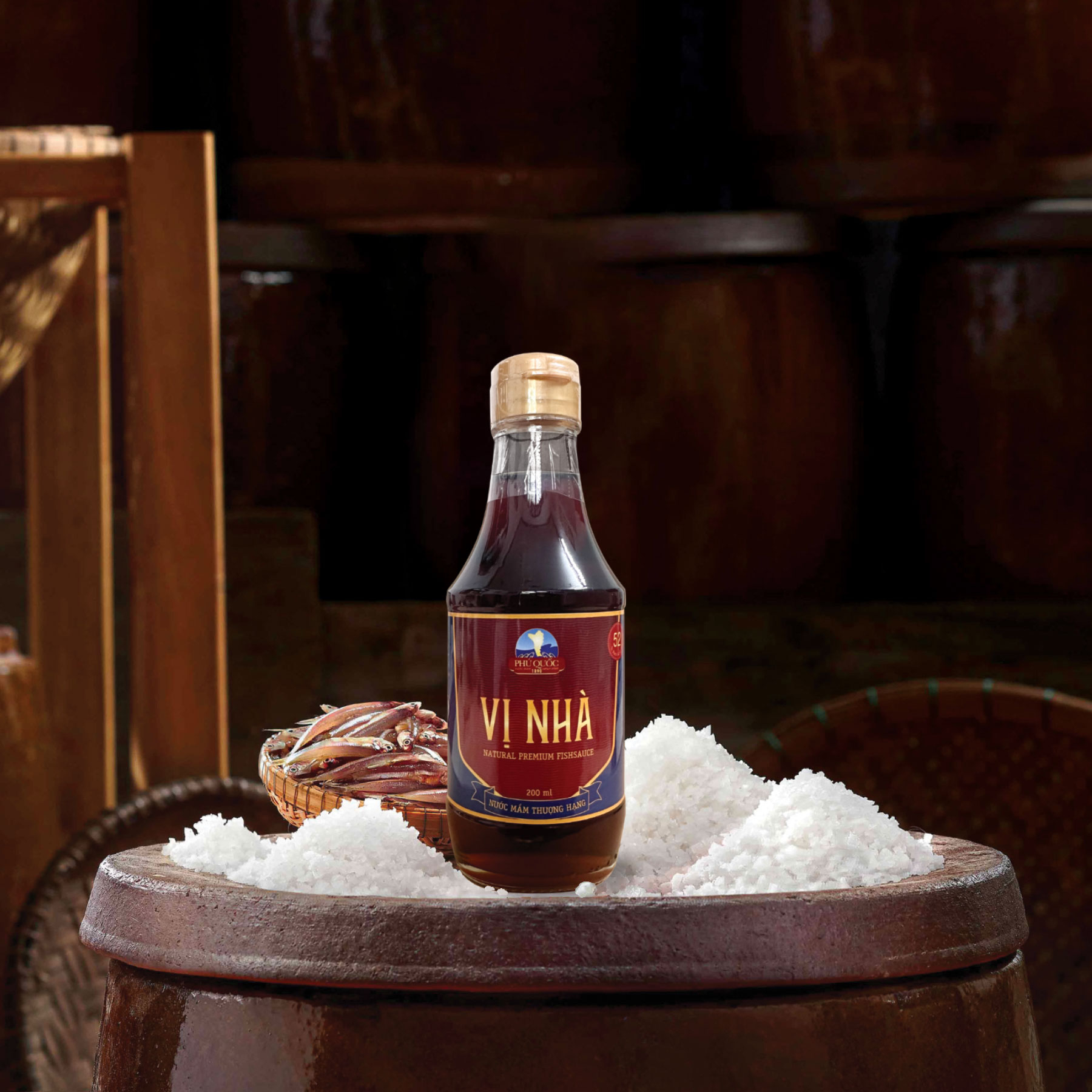 Nước mắm nguyên chất  VỊ NHÀ Phú Quốc (2 chai x 200ml/ 1 chai)