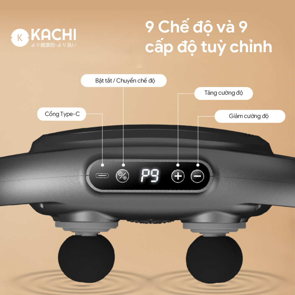 Máy Massage 6 Đầu Rung Kachi MK390 Chạy Pin - Giải Pháp Thư Giãn Tối Ưu Cho Cơ Thể