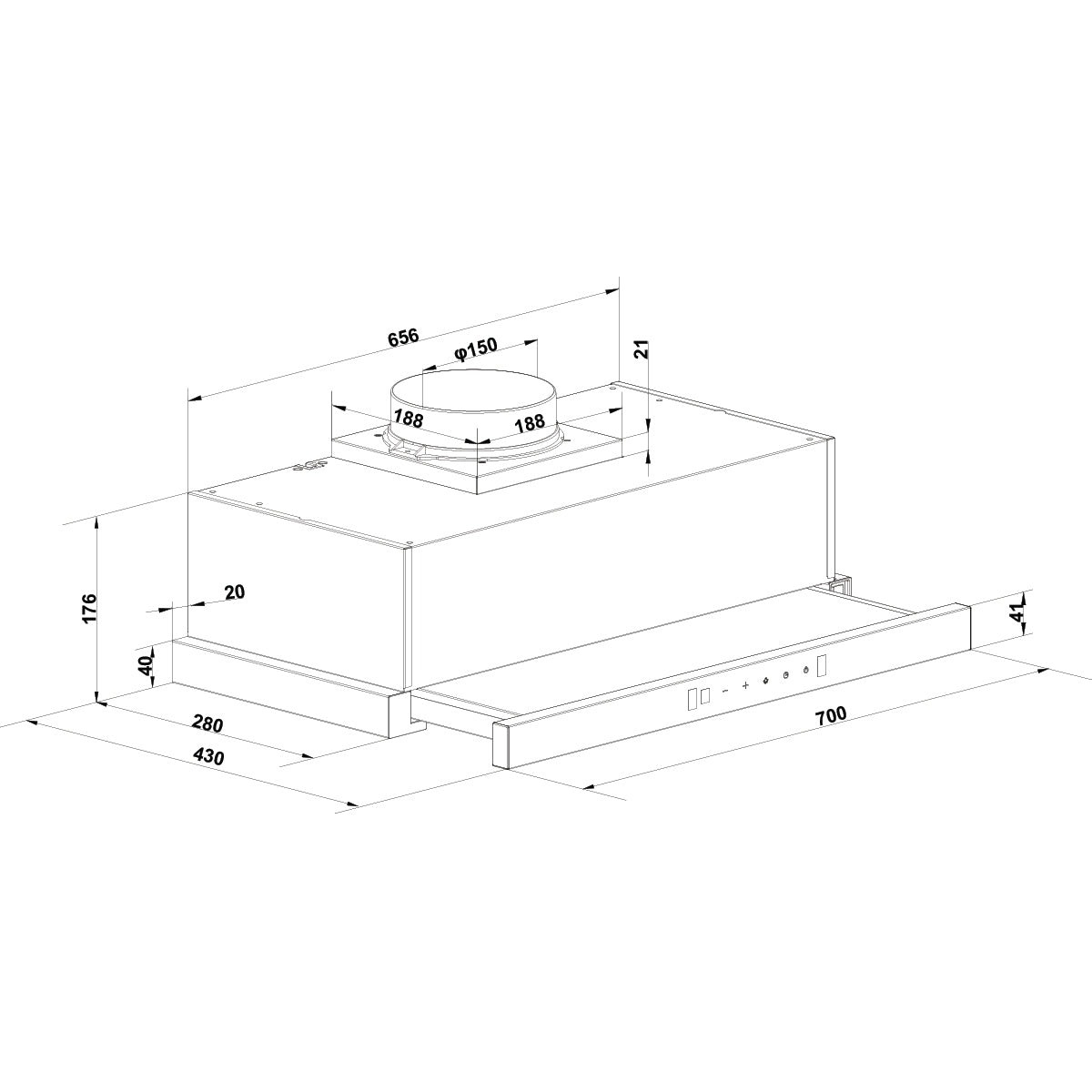 Máy hút mùi Hafele HC-H7032TB