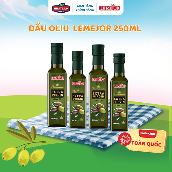 Le Mejor Dầu Oliu Extra Virgin 250ml Nhập Khẩu Từ Tây Ban Nha Giàu Omega 3 & Axit Béo - Phân phối chính hãng