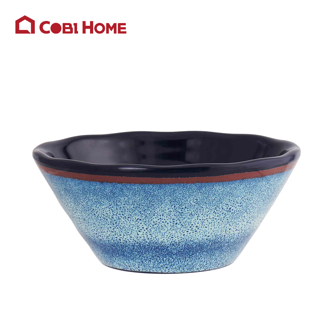 Tô Mela xanh loang lòng đen viền sóng Size 205x205x70_378559_KMB445