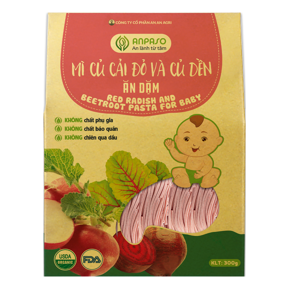 Mì Củ Cải Đỏ & Củ Dền Ăn Dặm Organic Anpaso 300g-duoc-ban-tai-Siêu thị online Nhi Bống