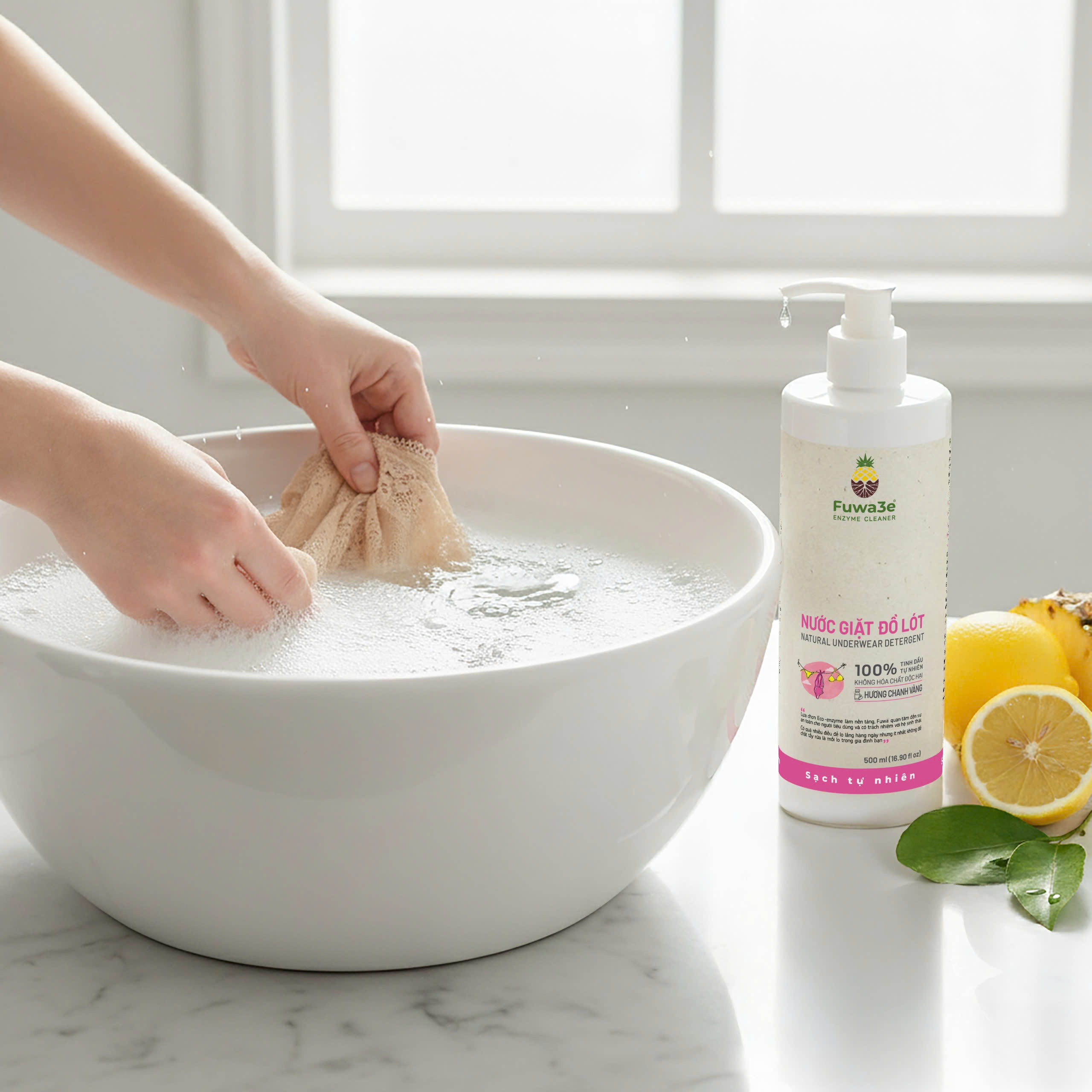 Nước Giặt Đồ Lót Chuyên Dụng Fuwa3e cho da nhạy cảm 500ml