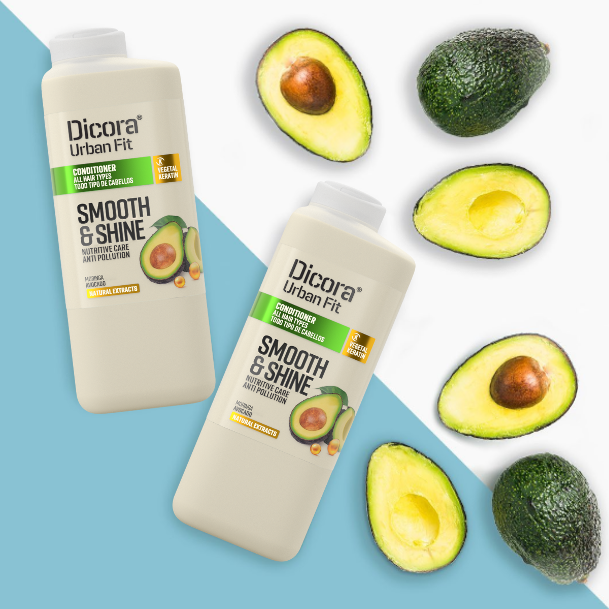 Dầu xả Dicora Urban Fit - Dành cho mọi loại tóc, chiết xuất trái bơ (400ml)