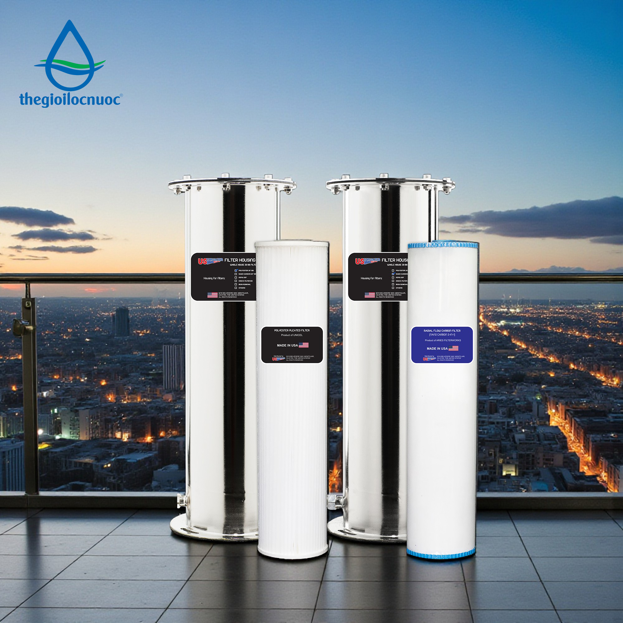 Bộ lọc tổng Mỹ USTOPWATER, model: Clo-Plus-US