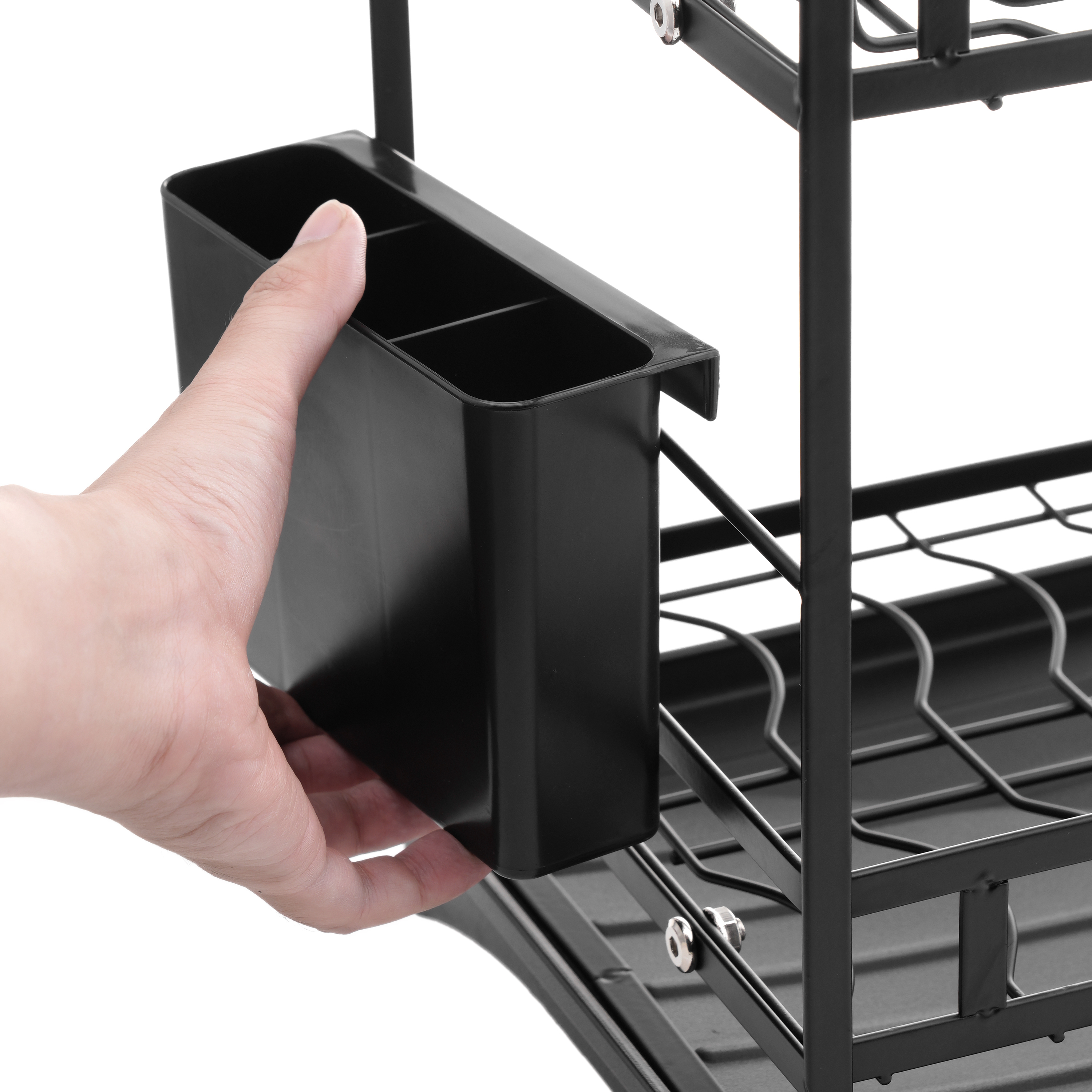 Kệ úp đa năng 2 tầng kèm khay hứng nước - Đen_342590
