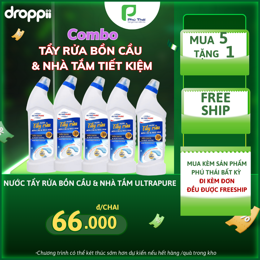 Nước tẩy rửa bồn cầu và nhà tắm Ultrapure