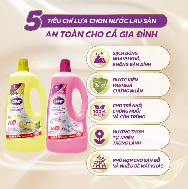 Nước lau sàn đậm đặc Obay (1900ml) - 6
