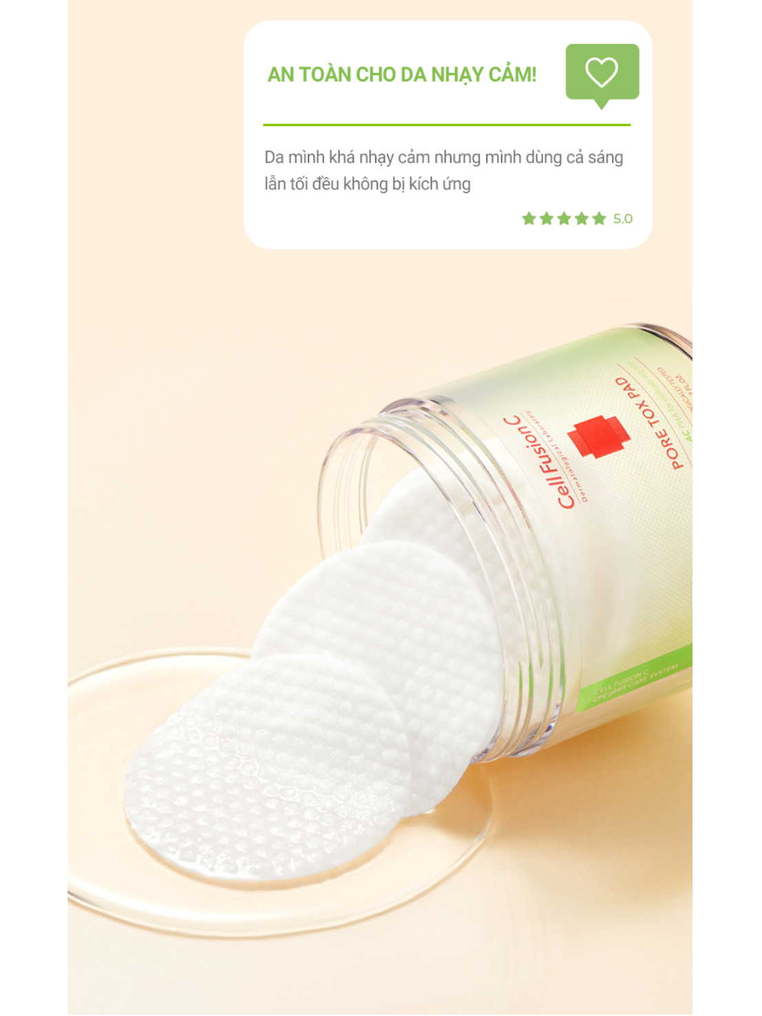 Pore Tox Pad - Cotton pad làm sạch, se khít chân lông hộp 60 miếng - 9