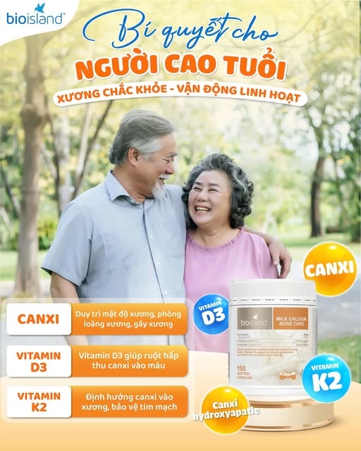 Thực phẩm bảo vệ sức khỏe Bio Island Milk Calcium Bone Care 150 viên - Phân phối chính hãng