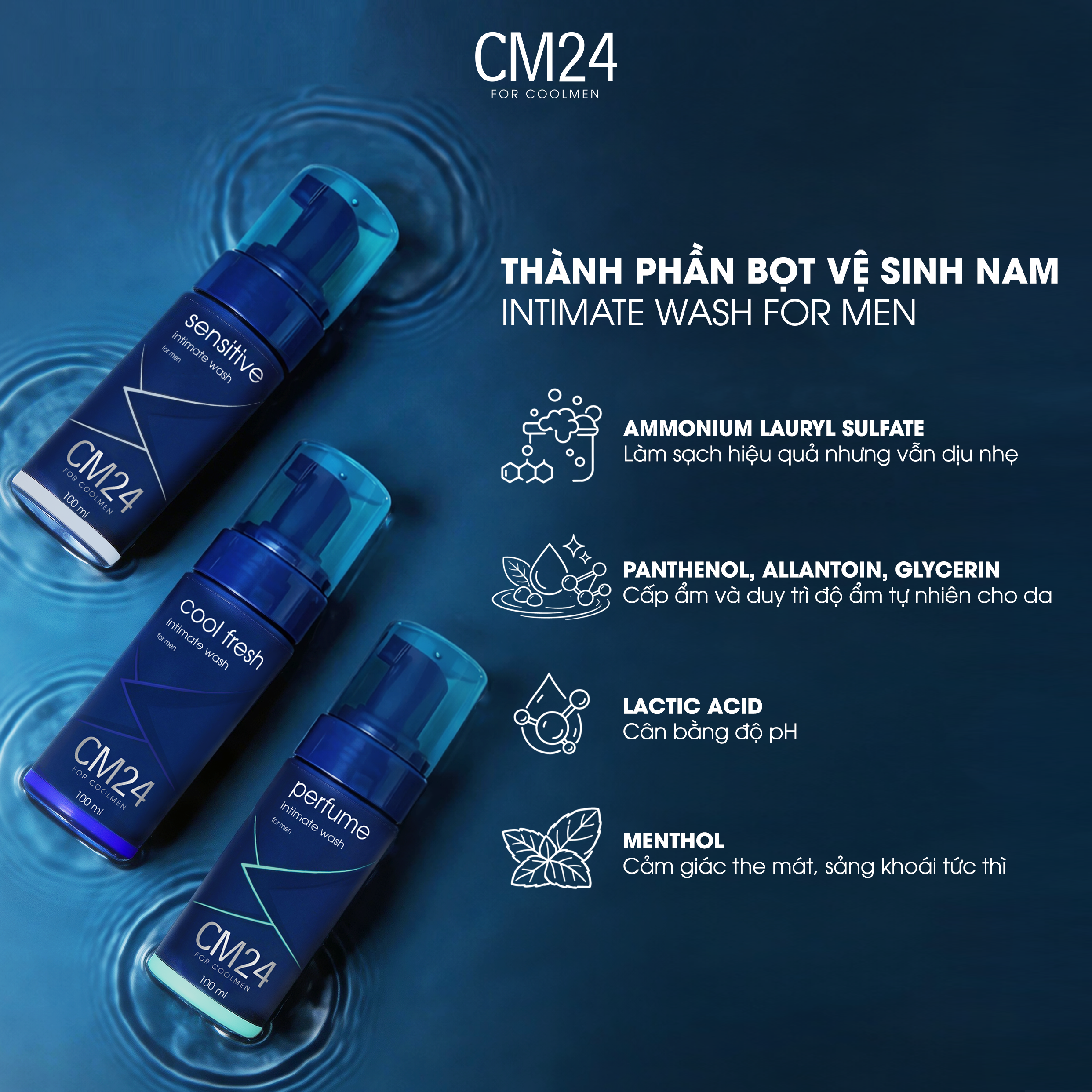 Bọt vệ sinh nam hương nước hoa 100 ml