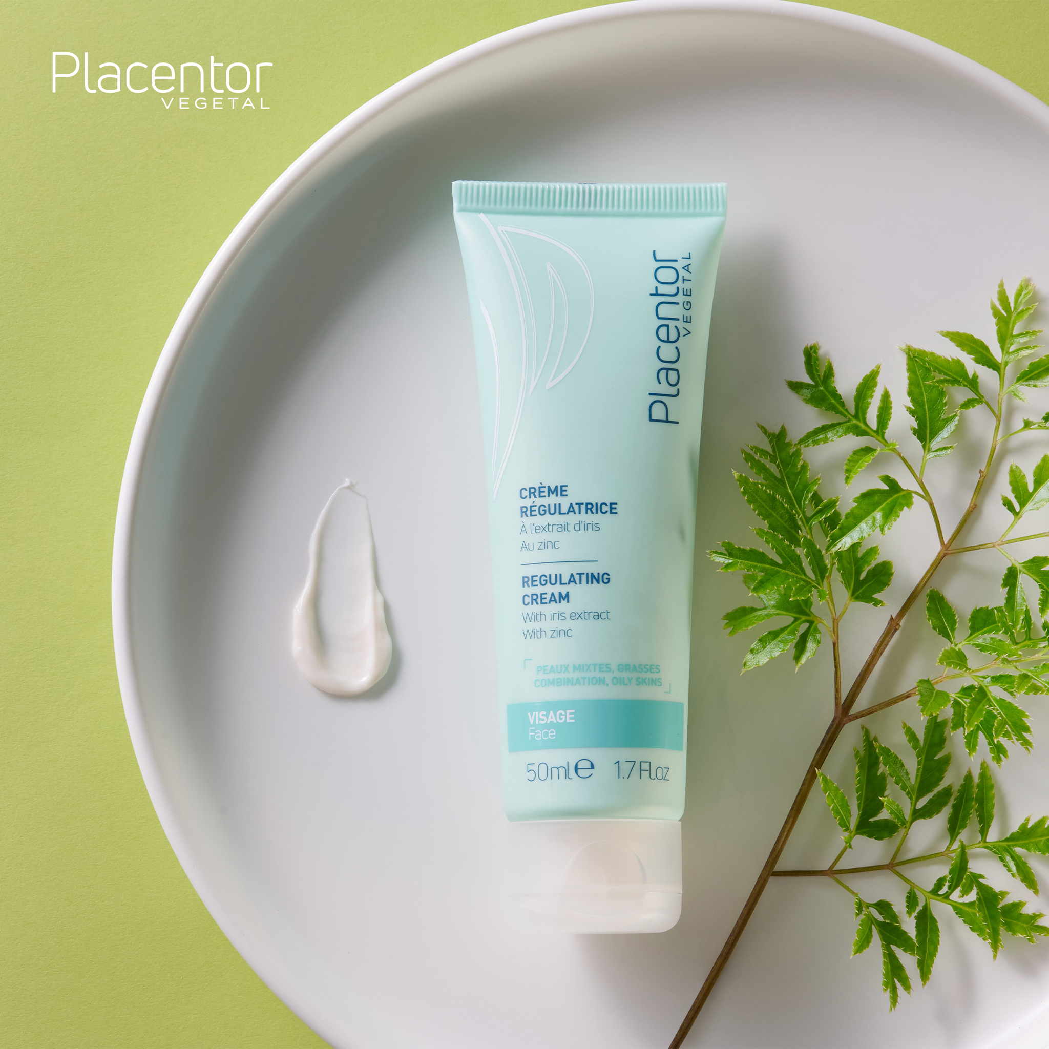 Kem Dưỡng Ẩm Placentor Vegetal Creme Regulatrice Regulating Cream (Dành Cho Da Dầu, Da Hỗn Hợp)