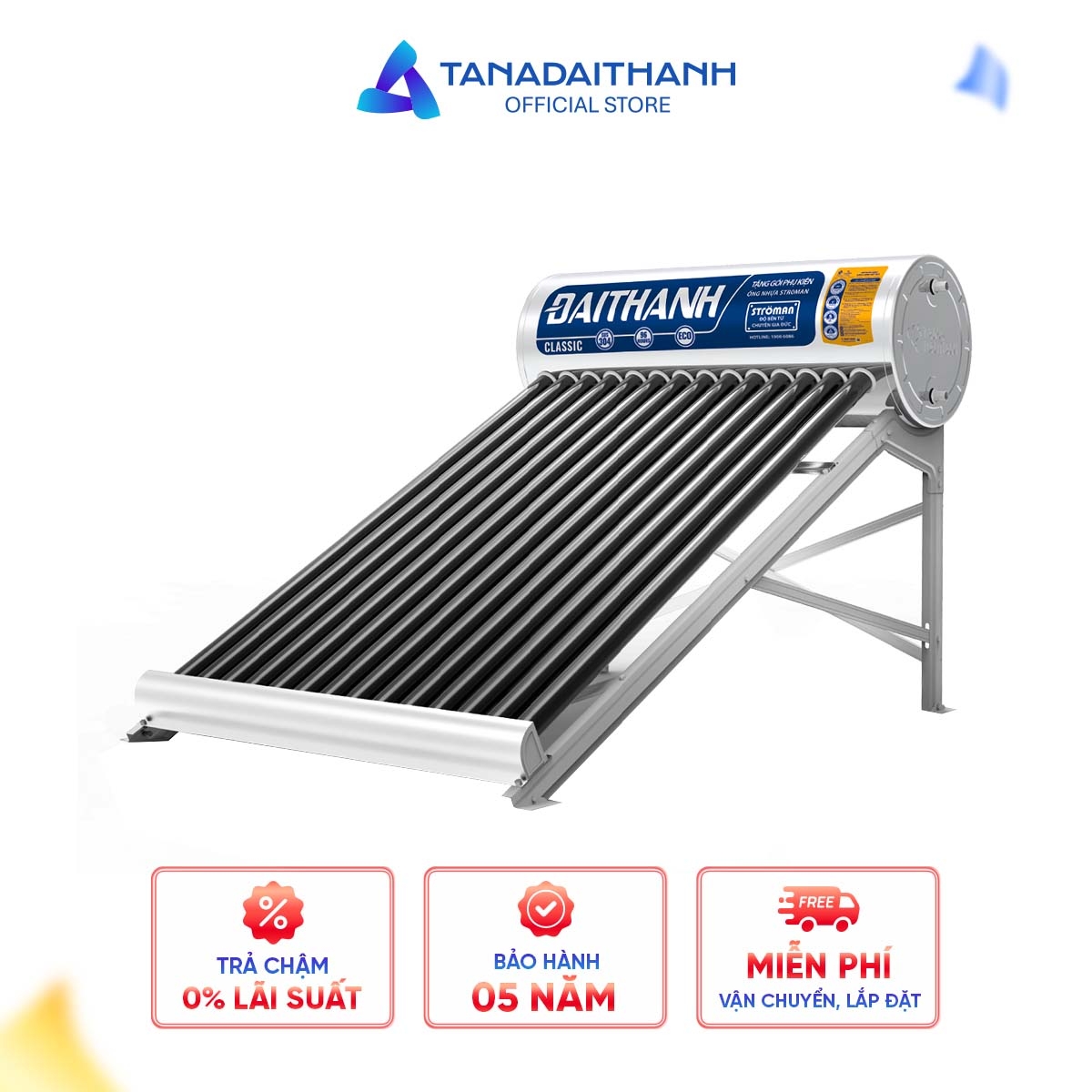 Máy năng lượng mặt trời 58-12 Đại Thành Classic - Phân phối chính hãng