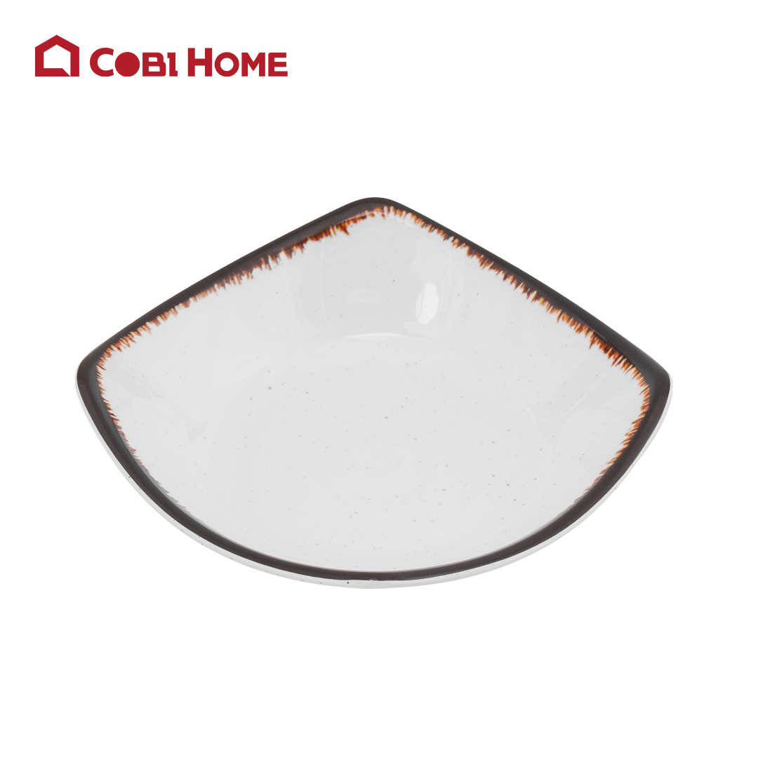 Dĩa Mela vuông viền đen Size 114x114x30_378436_D302LE_Tieyoushi