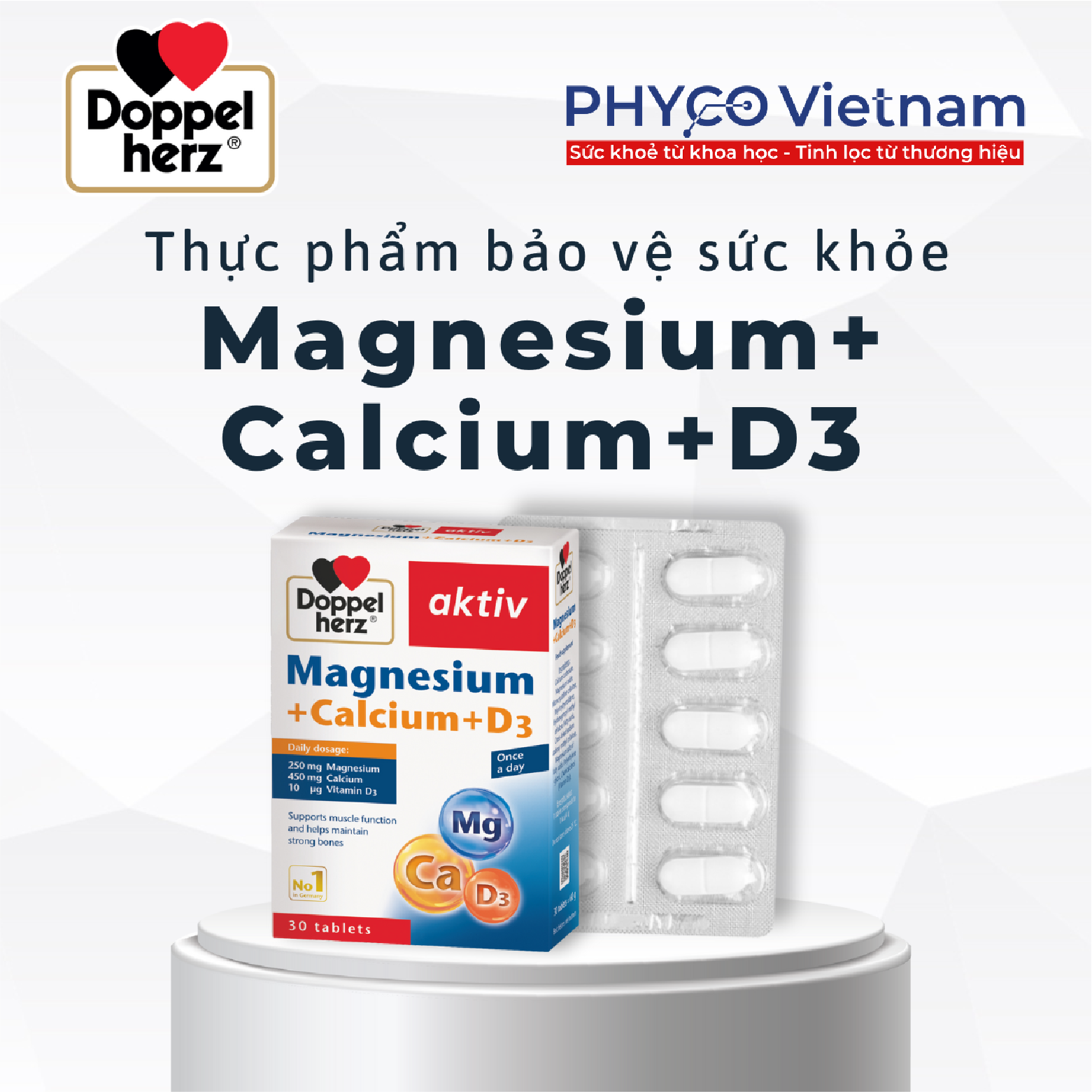TPBVSK Magnesium+ Calcium+D3 hỗ trợ xương khớp - Phân phối chính hãng