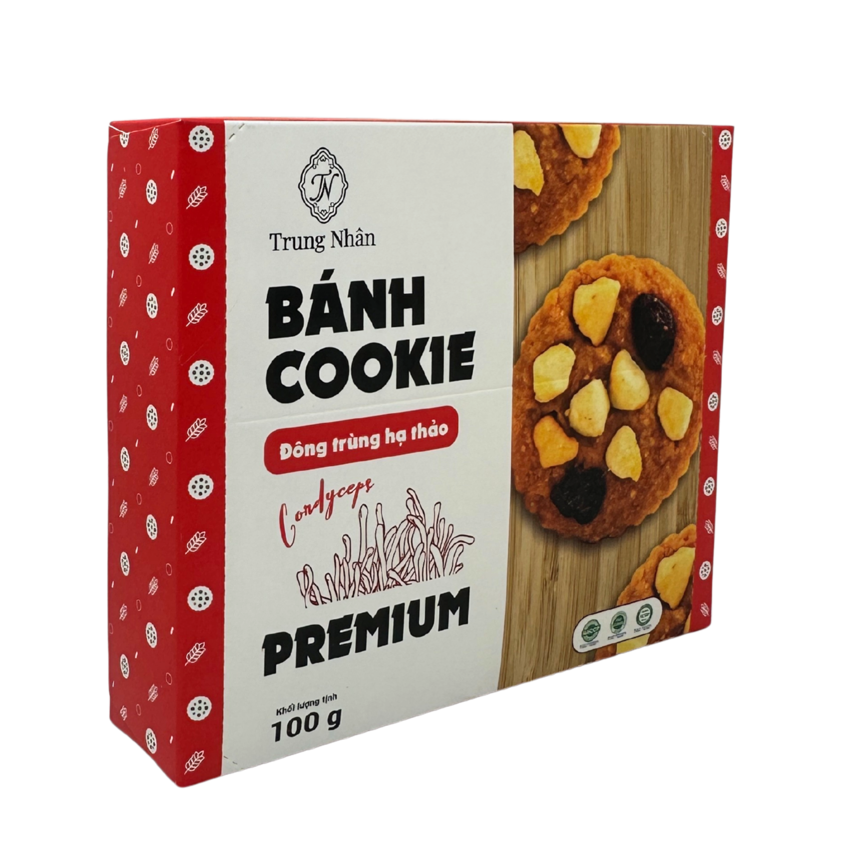 Bánh Cookie Đông Trùng Hạ Thảo Premium 100g - Phân phối chính hãng