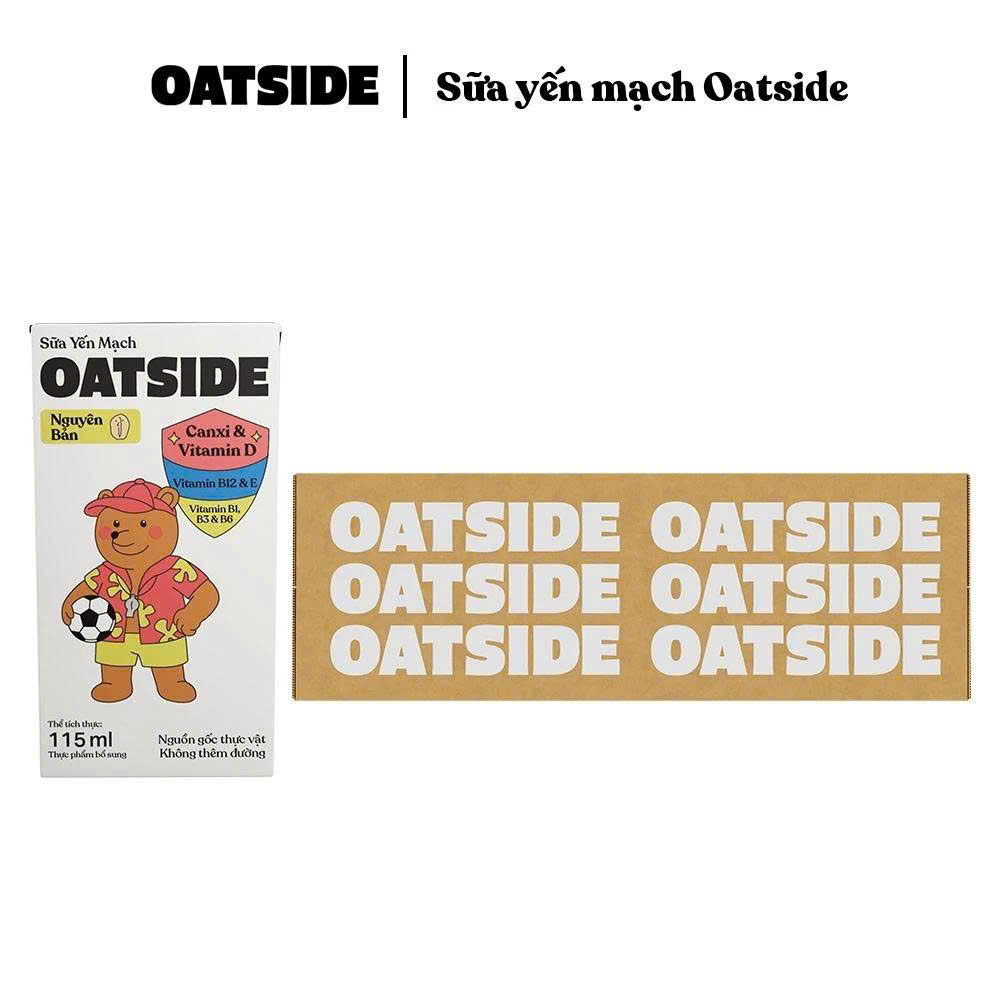 [HSD: 09/2026] Sữa yến mạch OATSIDE vị nguyên bản Original (không đường) Thùng 40 Hộp 115ml
