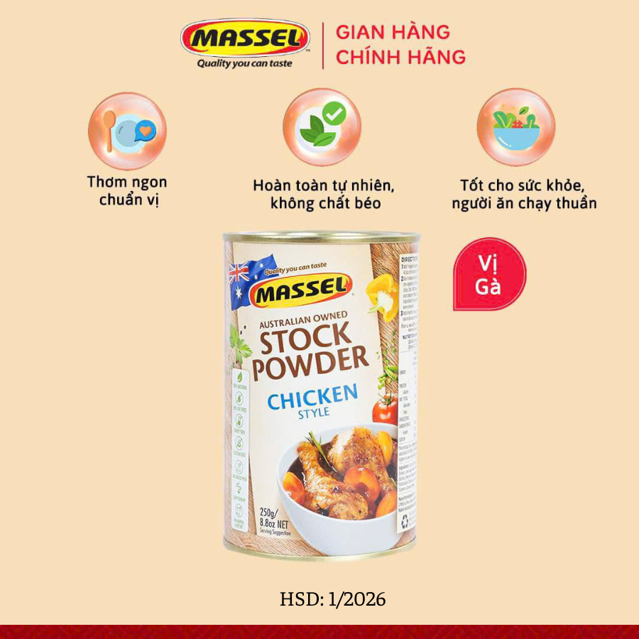 Bột nêm Cao cấp Massel vị gà 250g - Phân phối chính hãng